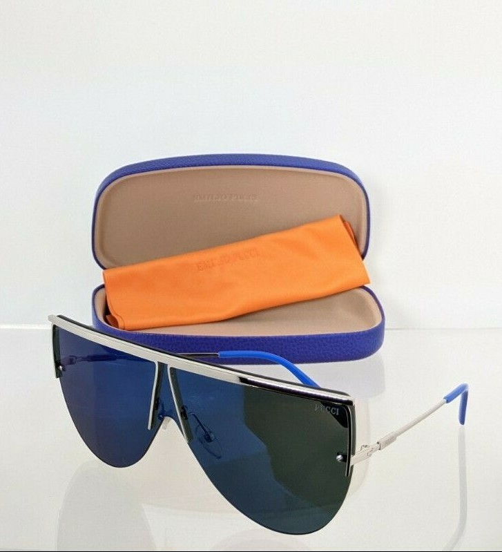 Brand New Authentic Emilio Pucci Sunglasses EP 139 16X Blue Frame EP139 142mm
