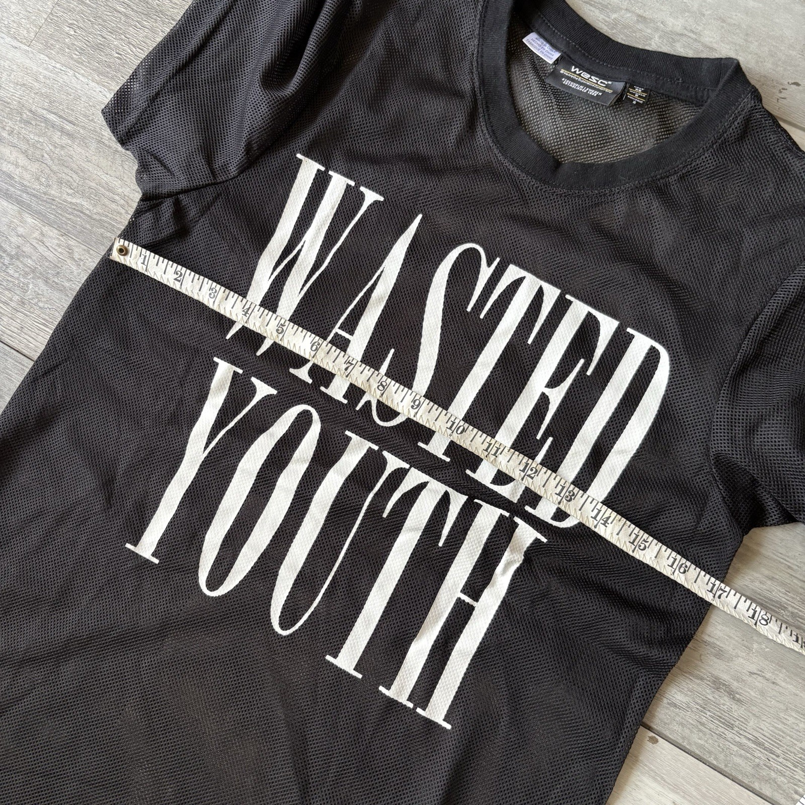 NWOT WeSC Max Wasted Youth Mesh Tee Black Men’s XS / Women’s S