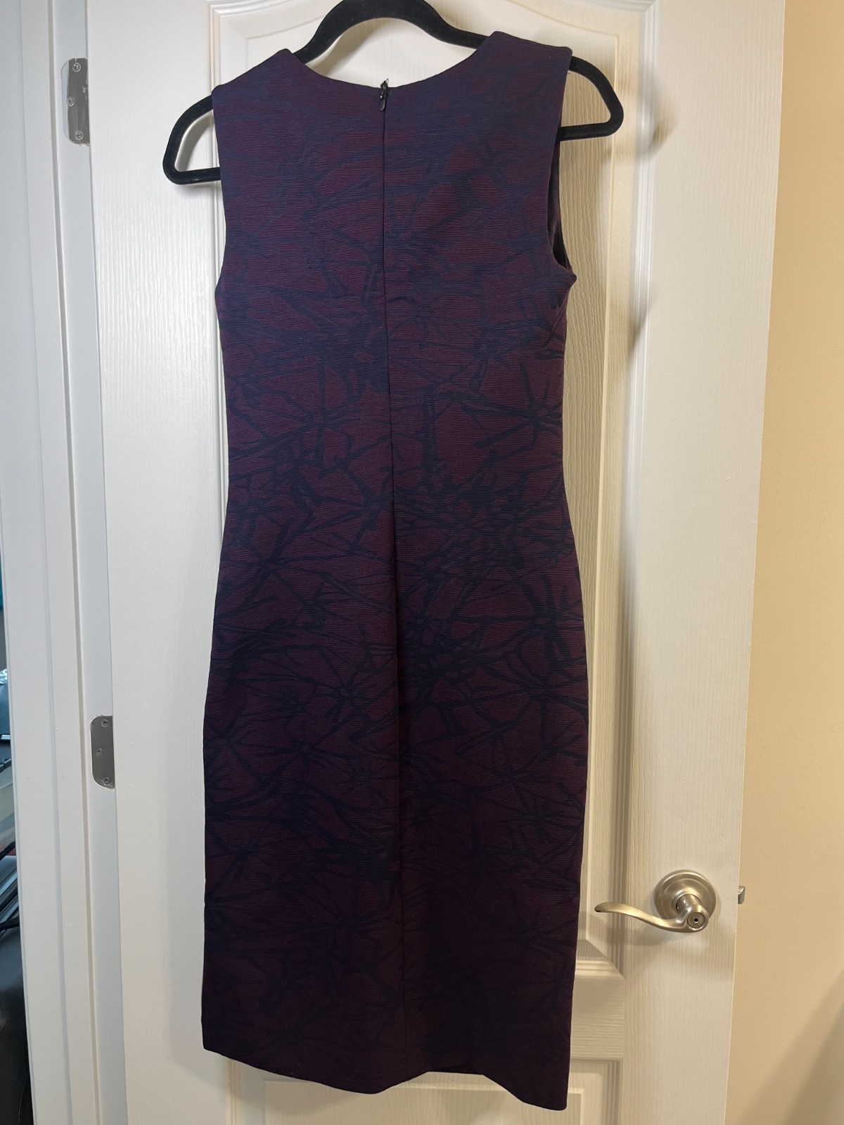 ESCADA Women Printed Purple Midi Length Sleeveless Cocktail Dress Size S DE36