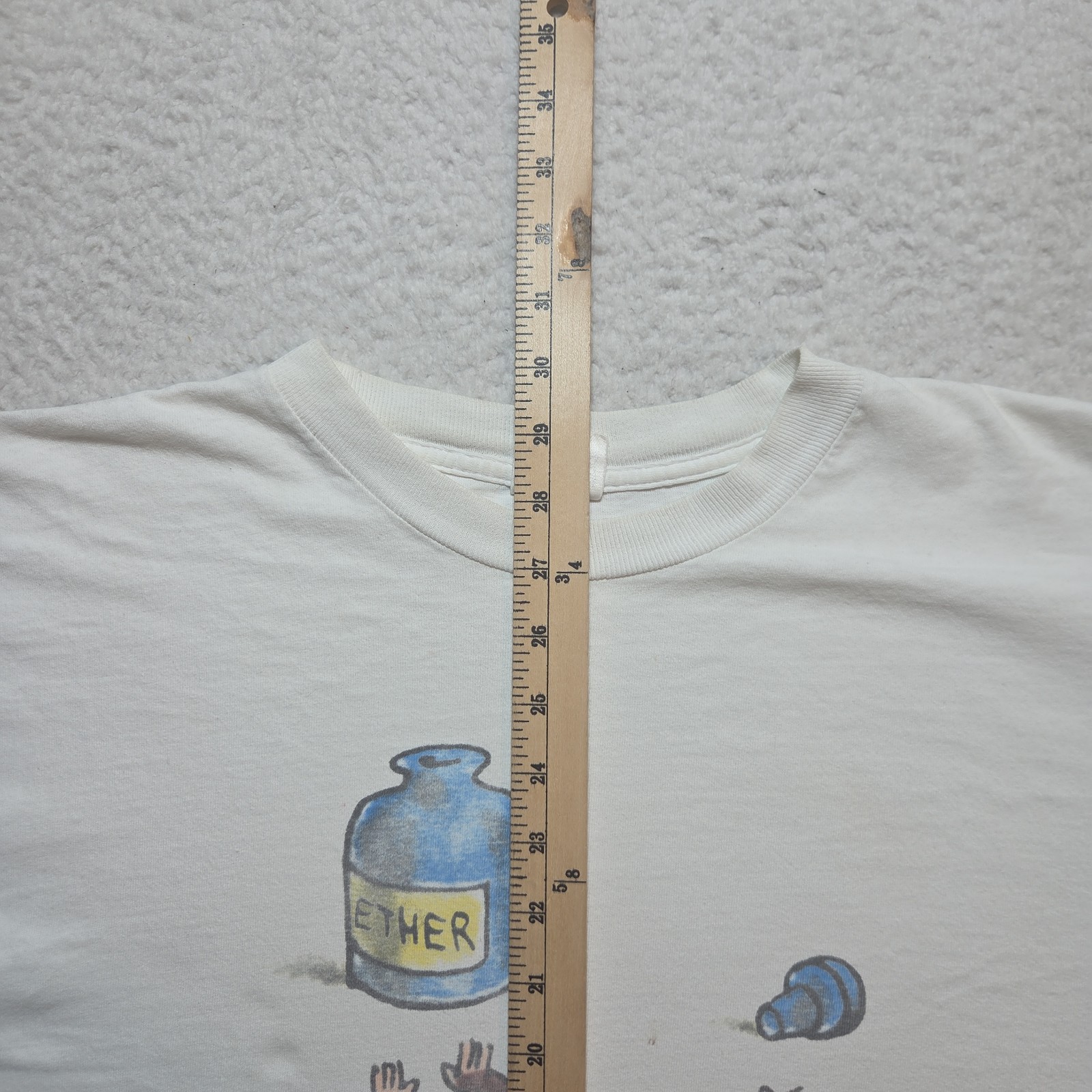 Vintage Rare 1995 Curious George Ether T Shirt Size XL Mens Cartoon Tee Grafic