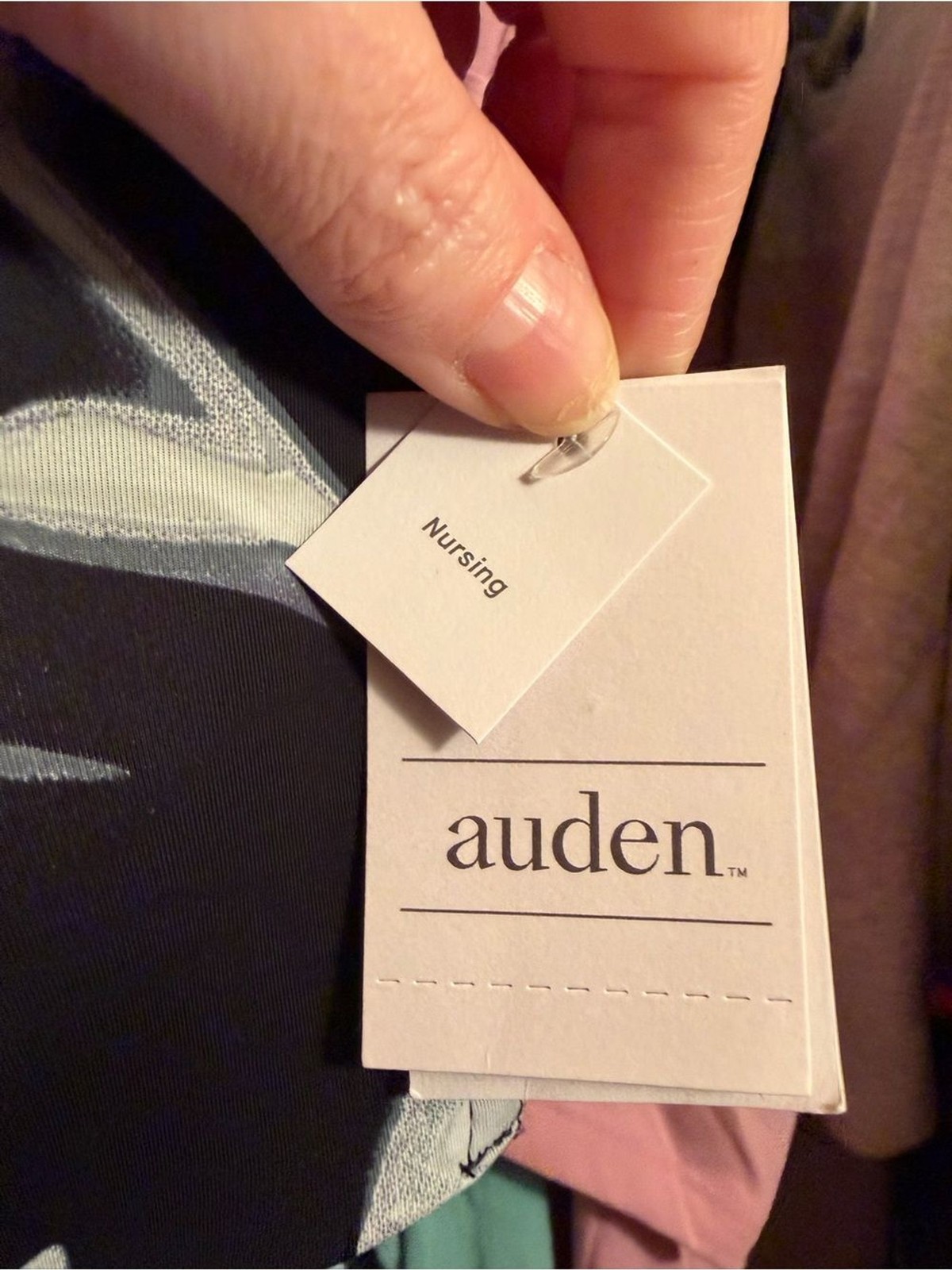 Auden Black Bra with White Floral Print