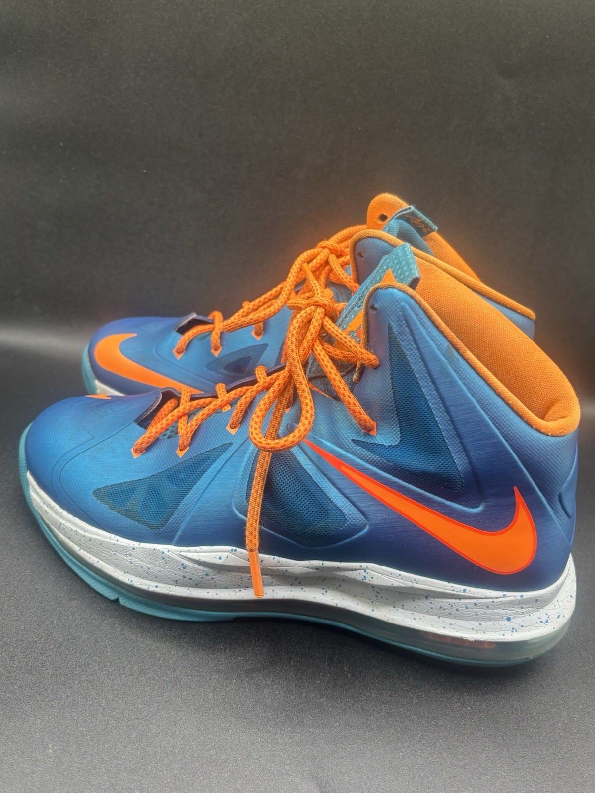 Nike LeBron 10 GS Turquoise Basketball Sneakers Sz 6.5y