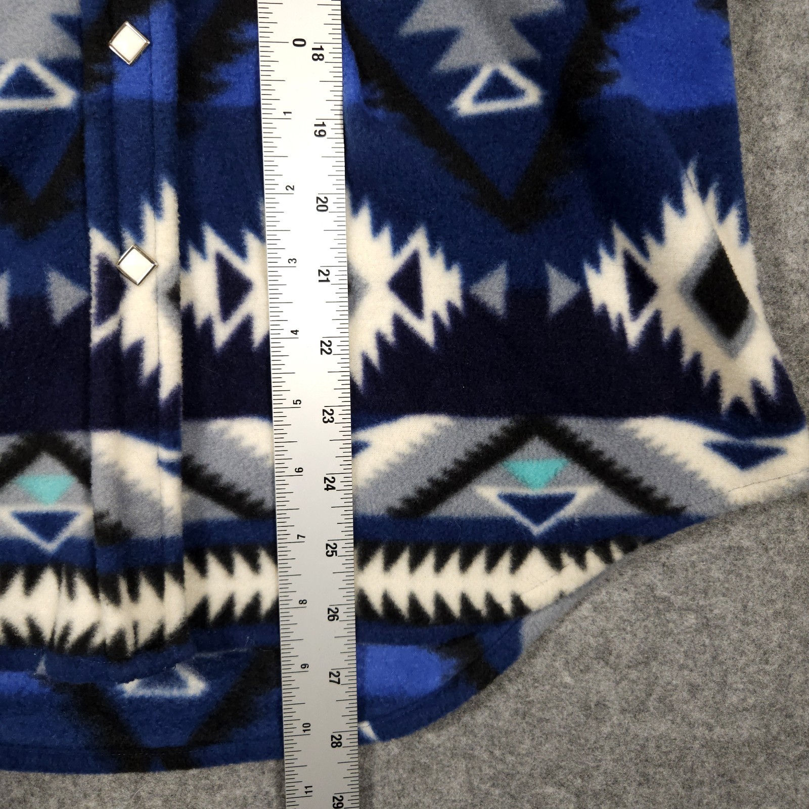 Rockmount Ranchwear Shirt Medium Men Western Blue Southwest Aztec USA Pearl Snap