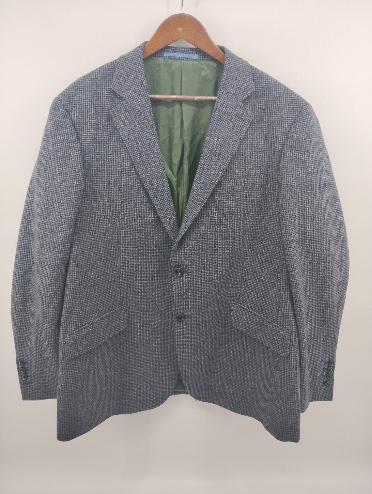 Charles Tyrwhitt Blue Hounds Tooth Blazer 46 R Classic Fit