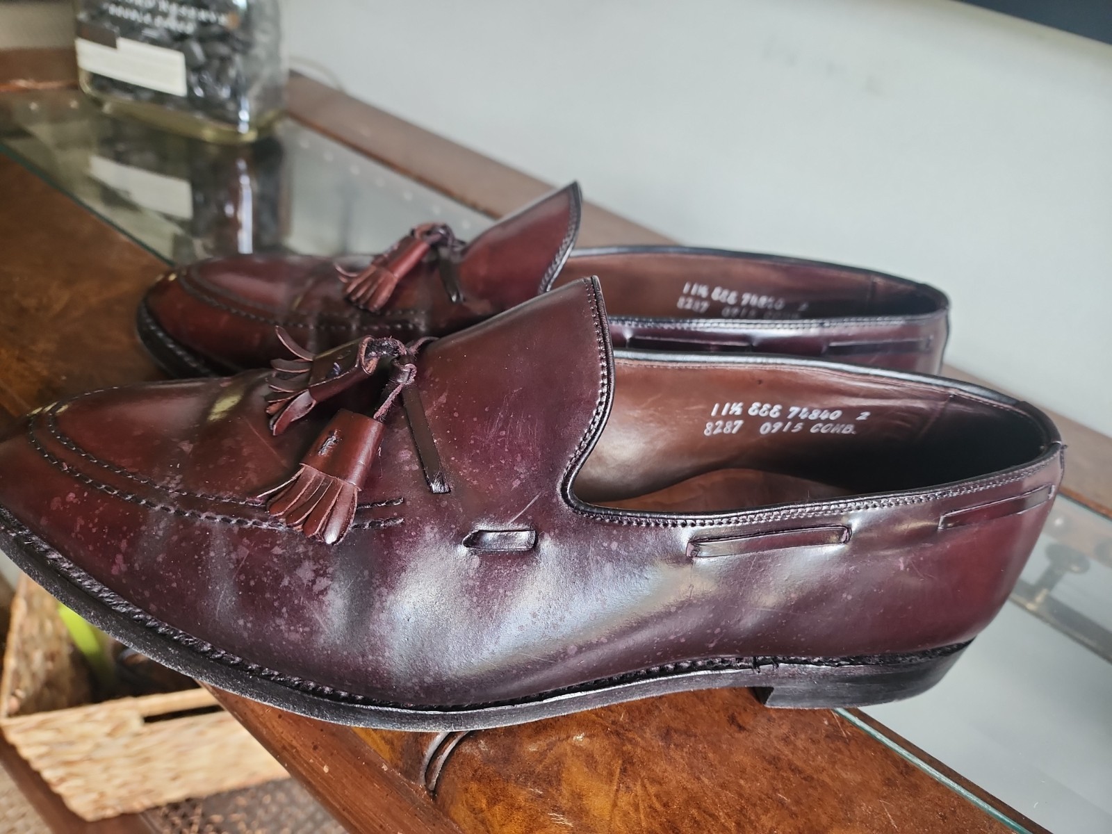 Allen Edmonds Grayson 8287 Shell Cordovan Color8 Tassel Loafer 11.5EEE Recrafted