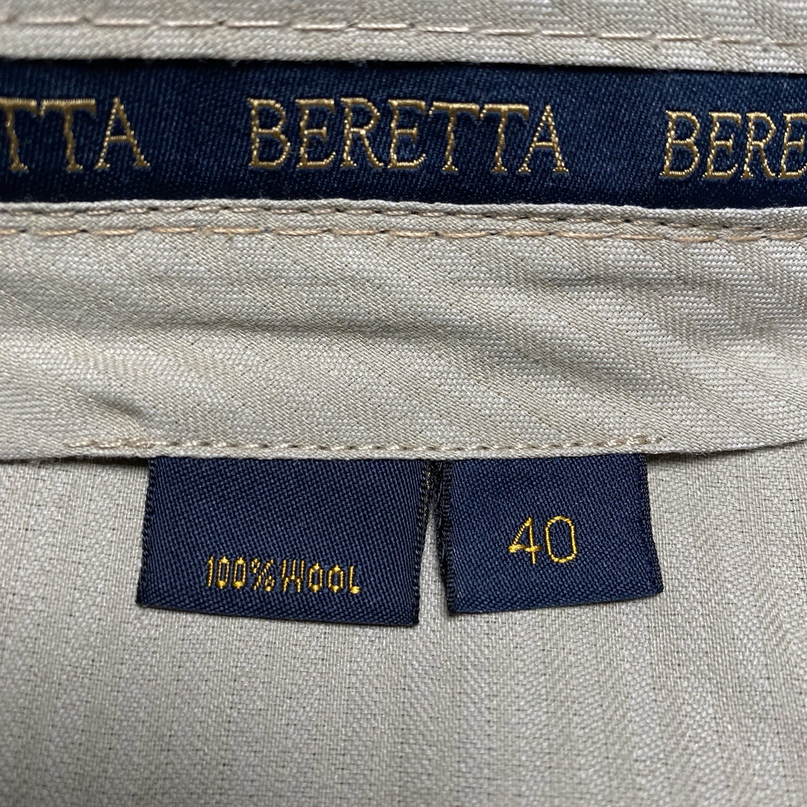 Beretta Whipcord Pants 40 (41×31.5 Cuffed) Wool Green Taupe Field Trousers