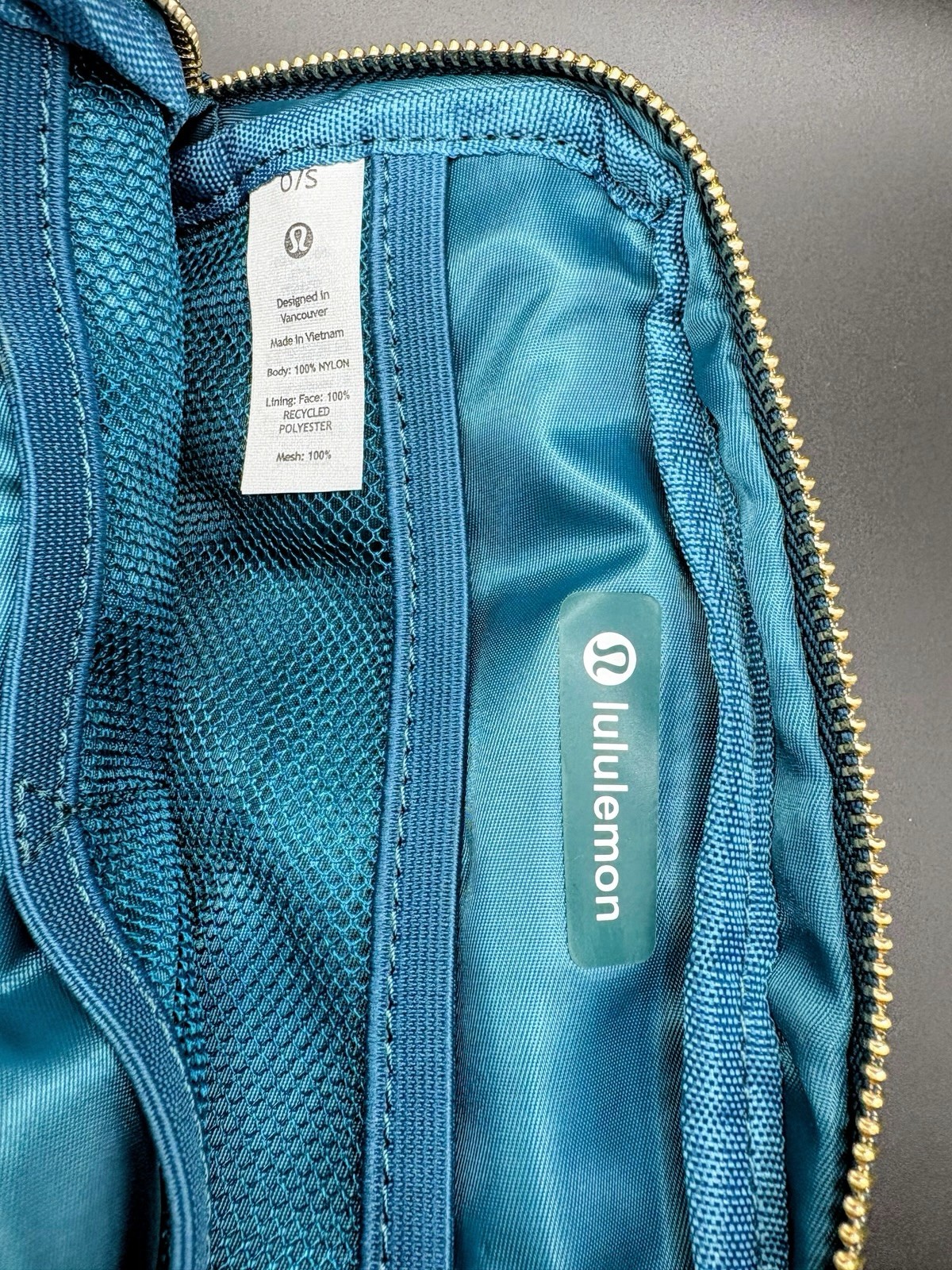 NWT Lululemon Everywhere Belt Bag 1L Teal Gold Hardware Authentic Brand New