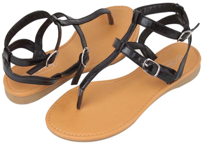 Womens Fashion Open Toe Gladiator Sandals Black Pewter Beige Bronze 5 6