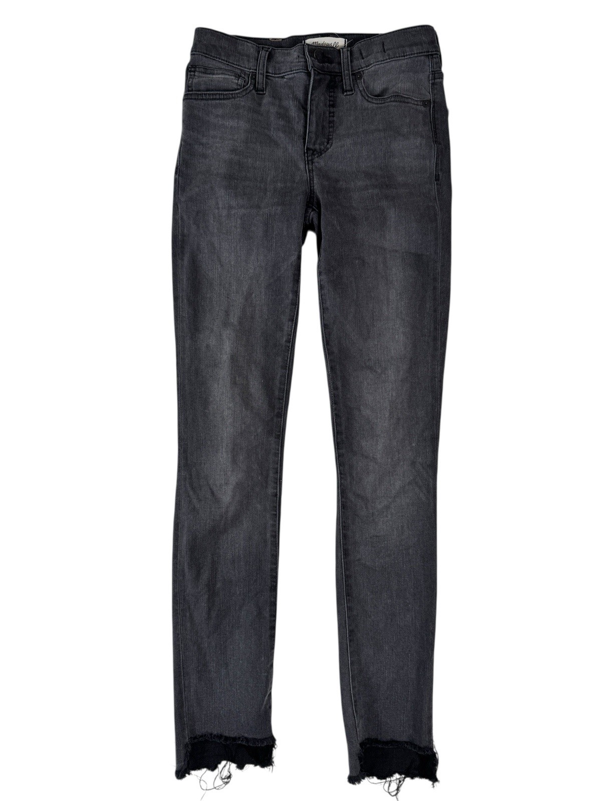 Madewell Gray Charcoal Wash 9″ High-Rise Skinny Denim Jeans Women’s Size 24