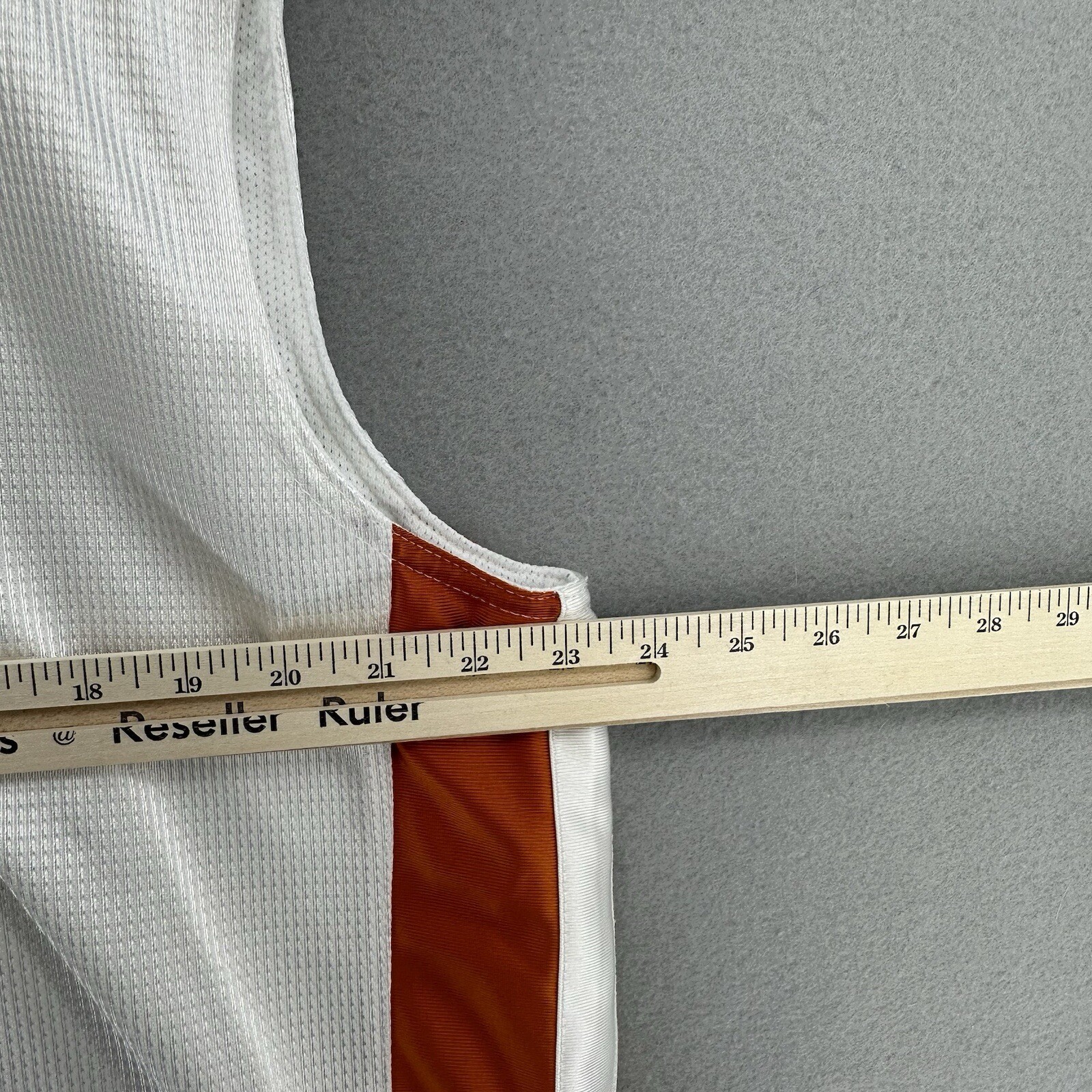 2003 Nike Jersey Rare Limited Edition White Orange Double Layer Mid Swoosh VTG