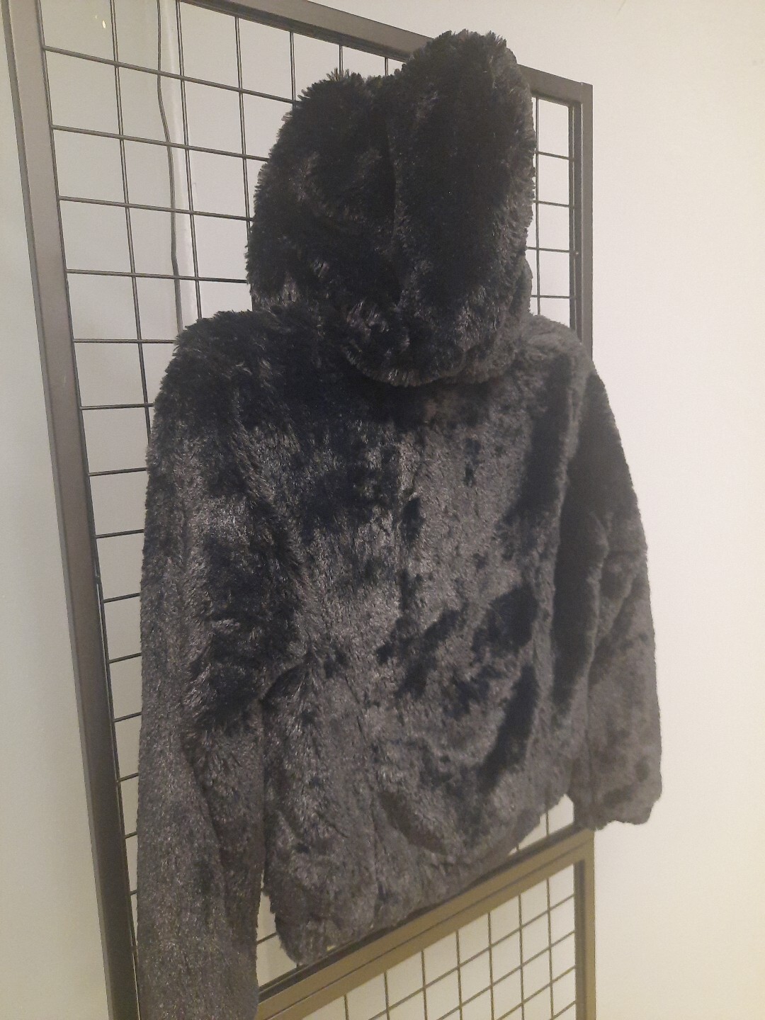 Ambiance Outerwear Jacket Woman’s Medium Faux Fur Black Lined Full Zip Coat