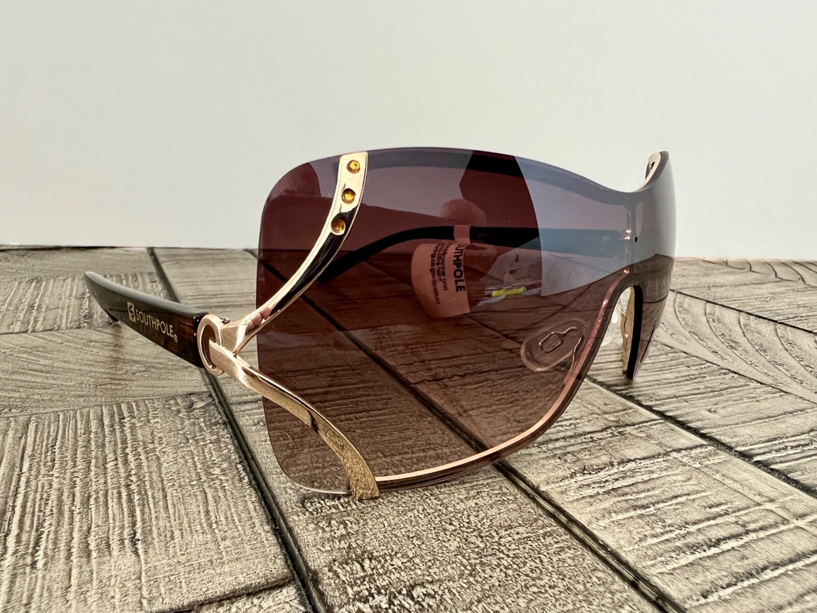 SOUTHPOLE Designer shield Sunglasses 454SP-GOLD