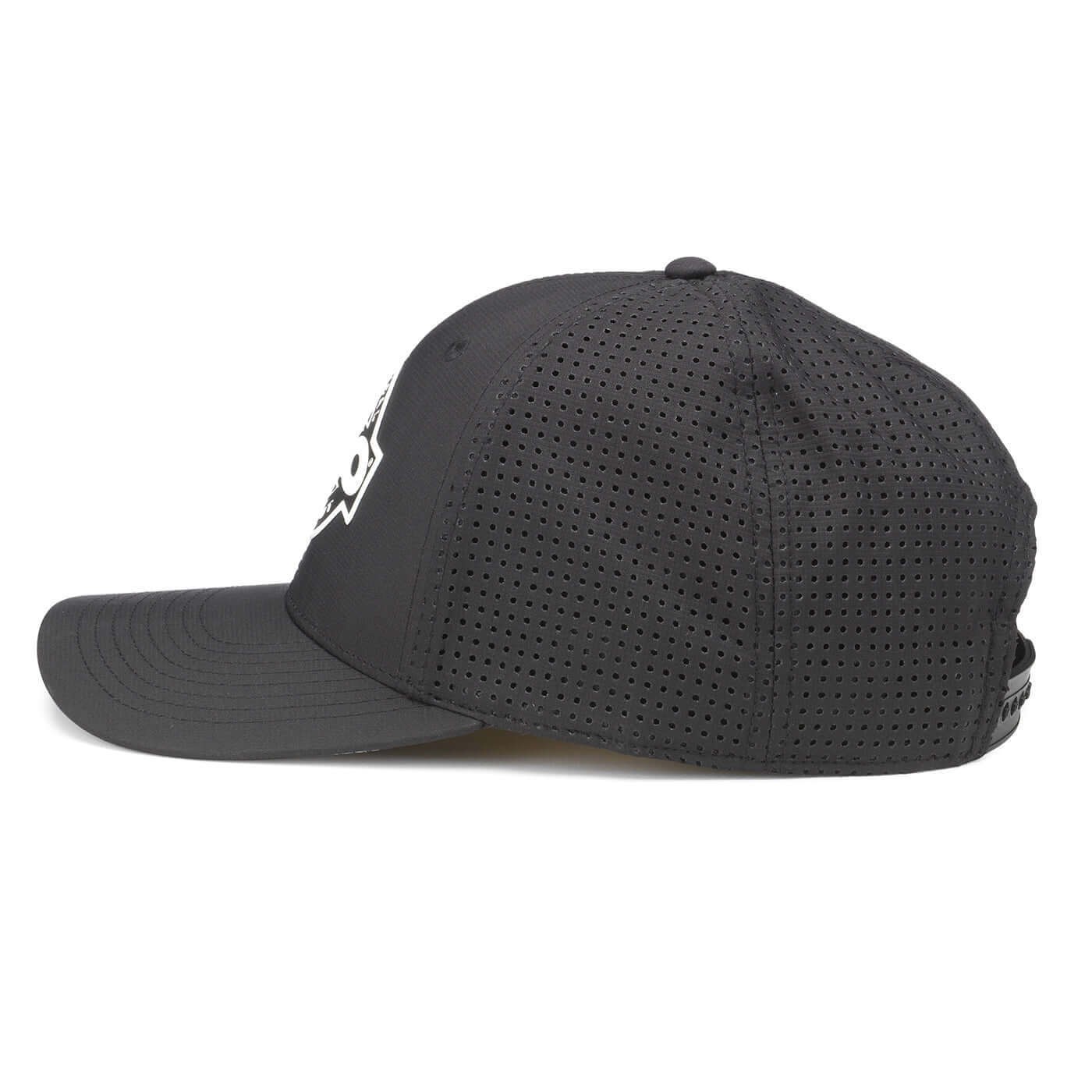 TKO Strength & Performance Hats: Black/White Cooling Mesh PVC Patch Hat | Workou