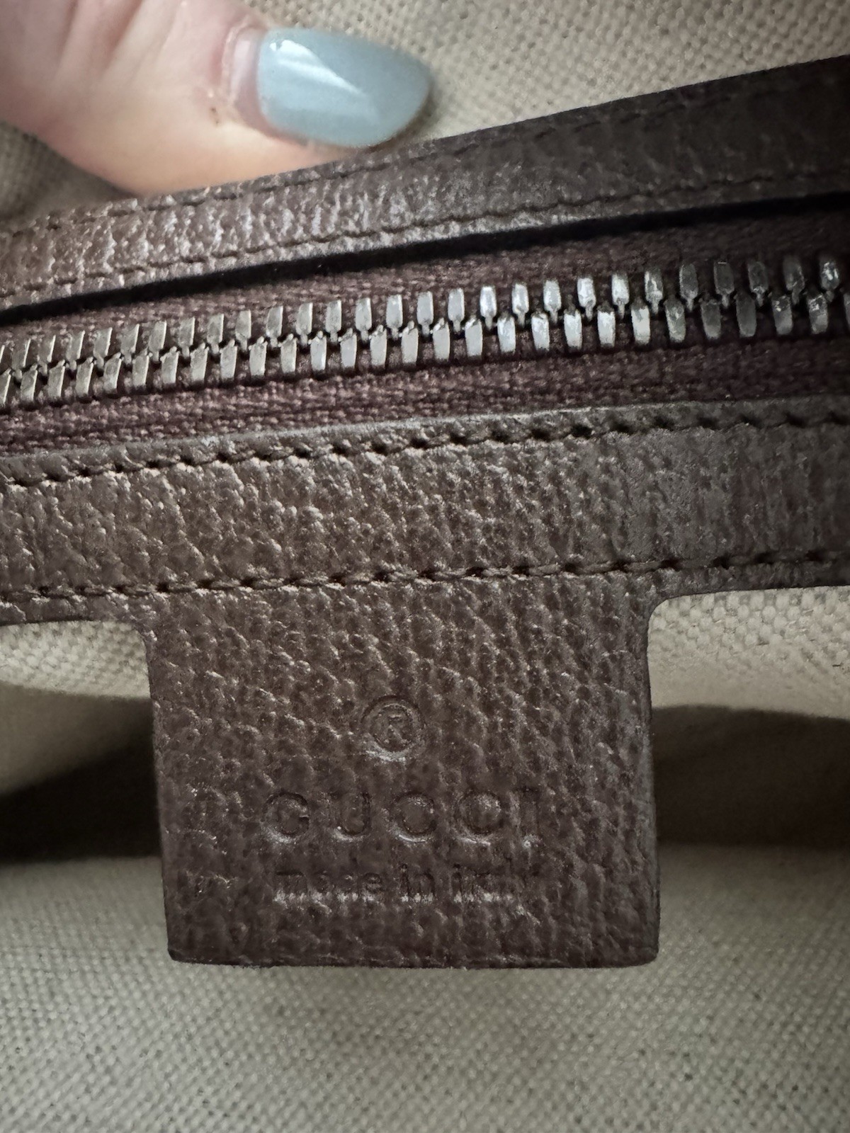 Gucci GG Supreme Monogram Web Small Ophidia Half Moon Hobo Brown With Box/Bags