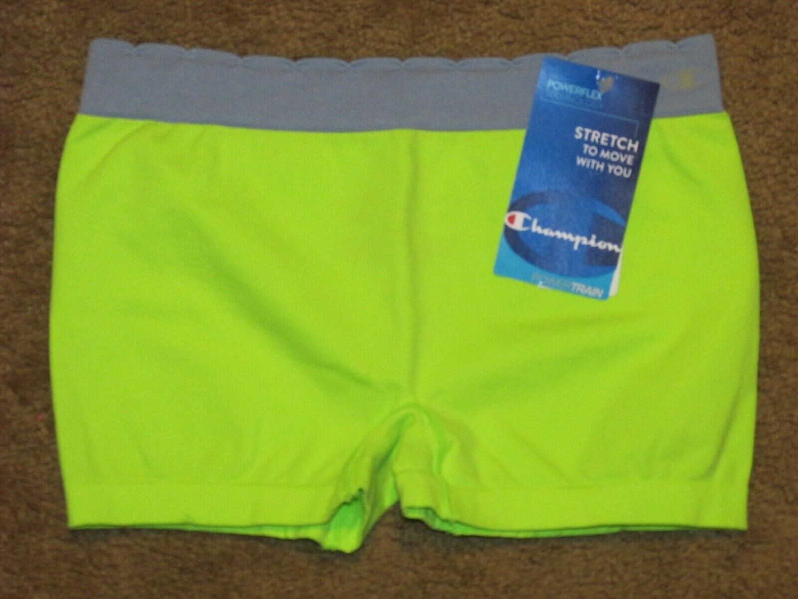919X07 Champion M1118 Powertrain Seamless Stretch Girl Shorts Panty MD Lime