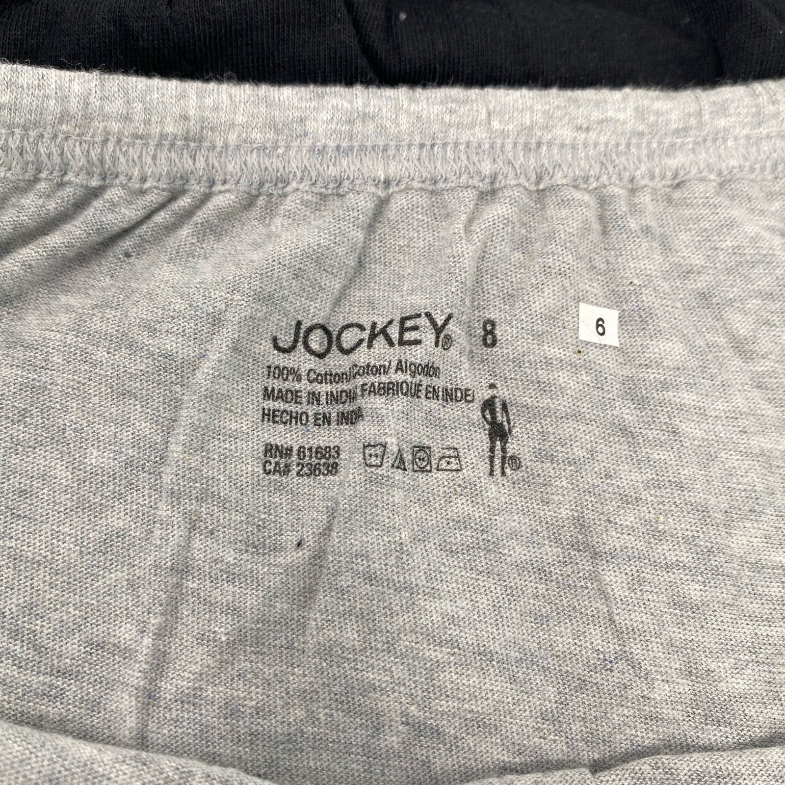 Jockey Elance Plus Briefs 3-Pack Grey/Charcoal/Black Size 8