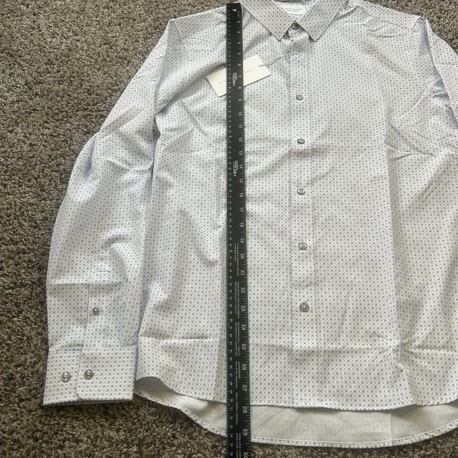 7 Diamonds Maxson 4-Way Stretch Button Up Shirt White Size Men’s Medium