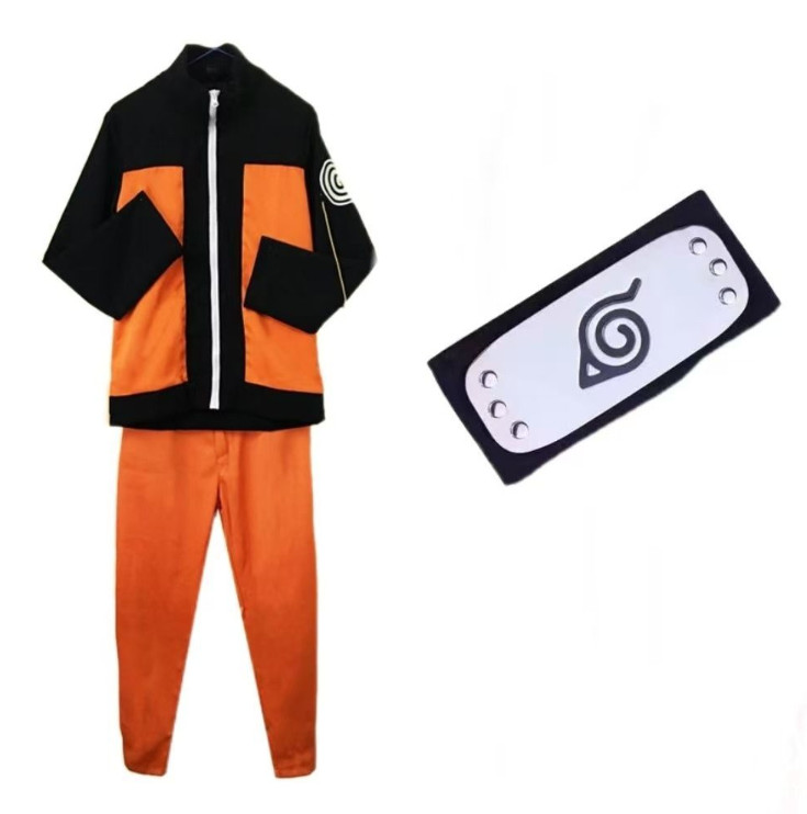 Anime Naruto Uzumaki Cosplay Costume Complete Outfit