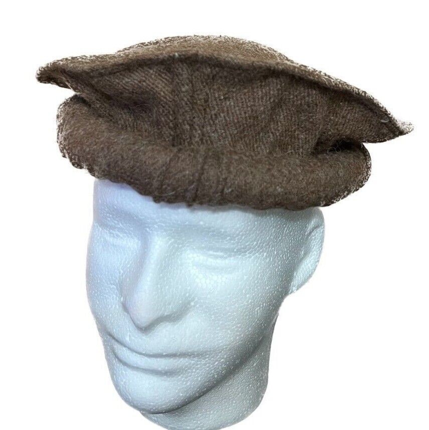 Afghan Pakistan Chitrali Pashtun Tribal Pakol Cap Tupi Kufi Topi Hat Dark Brown