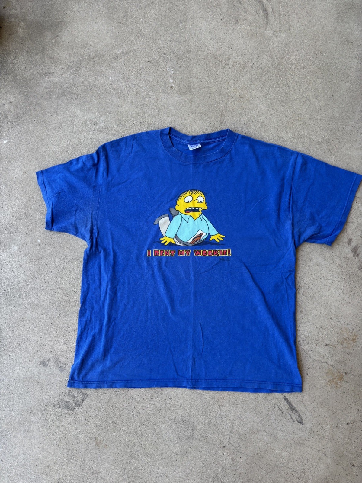 Vintage Y2K 2002 The Simpsons Ralph Wiggum Character TV Show Promo Tee Shirt XL