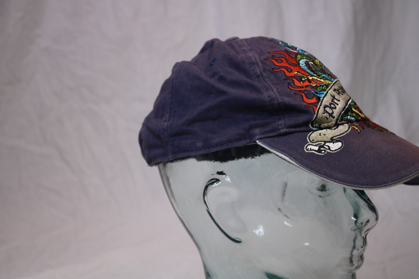 Port Aransas embroidered strapback baseball cap Dragon Colorfull