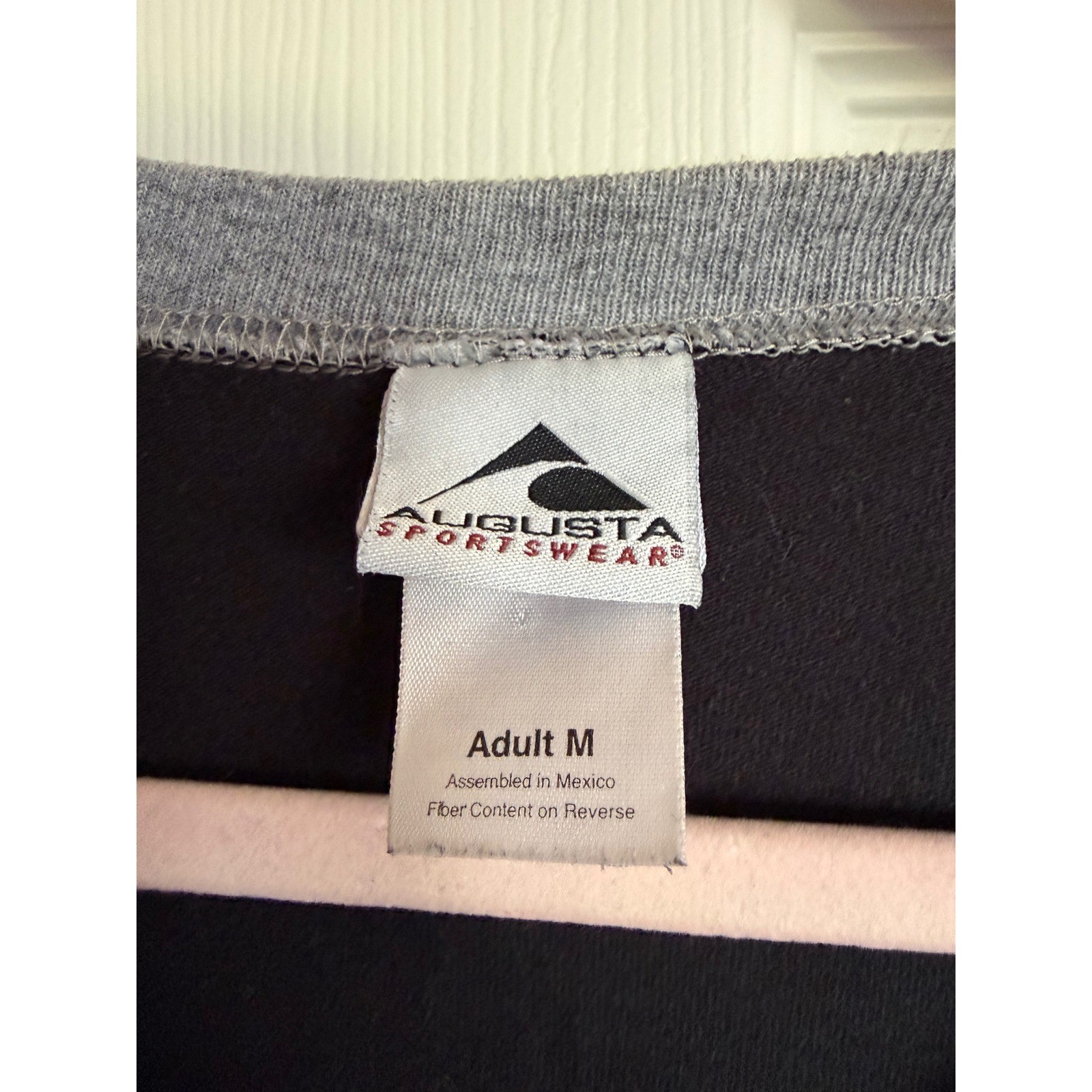 Augusta Sportswear Friday Shirt Graphic Jersey V-Neck Tee Black Grey Womens M