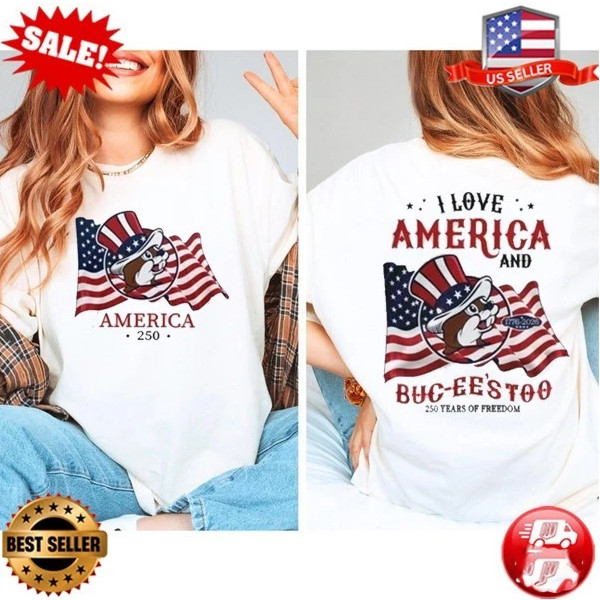 Buc-ee’s America 250th Anniversary T-Shirt 250 Years of Freedom T-Shirt S-5XL