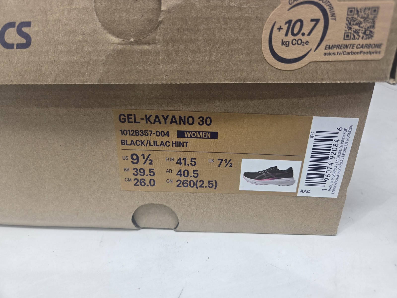 ASICS Women’s Gel-Kayano 30 Running Shoes, 9.5, Black/Lilac HINT