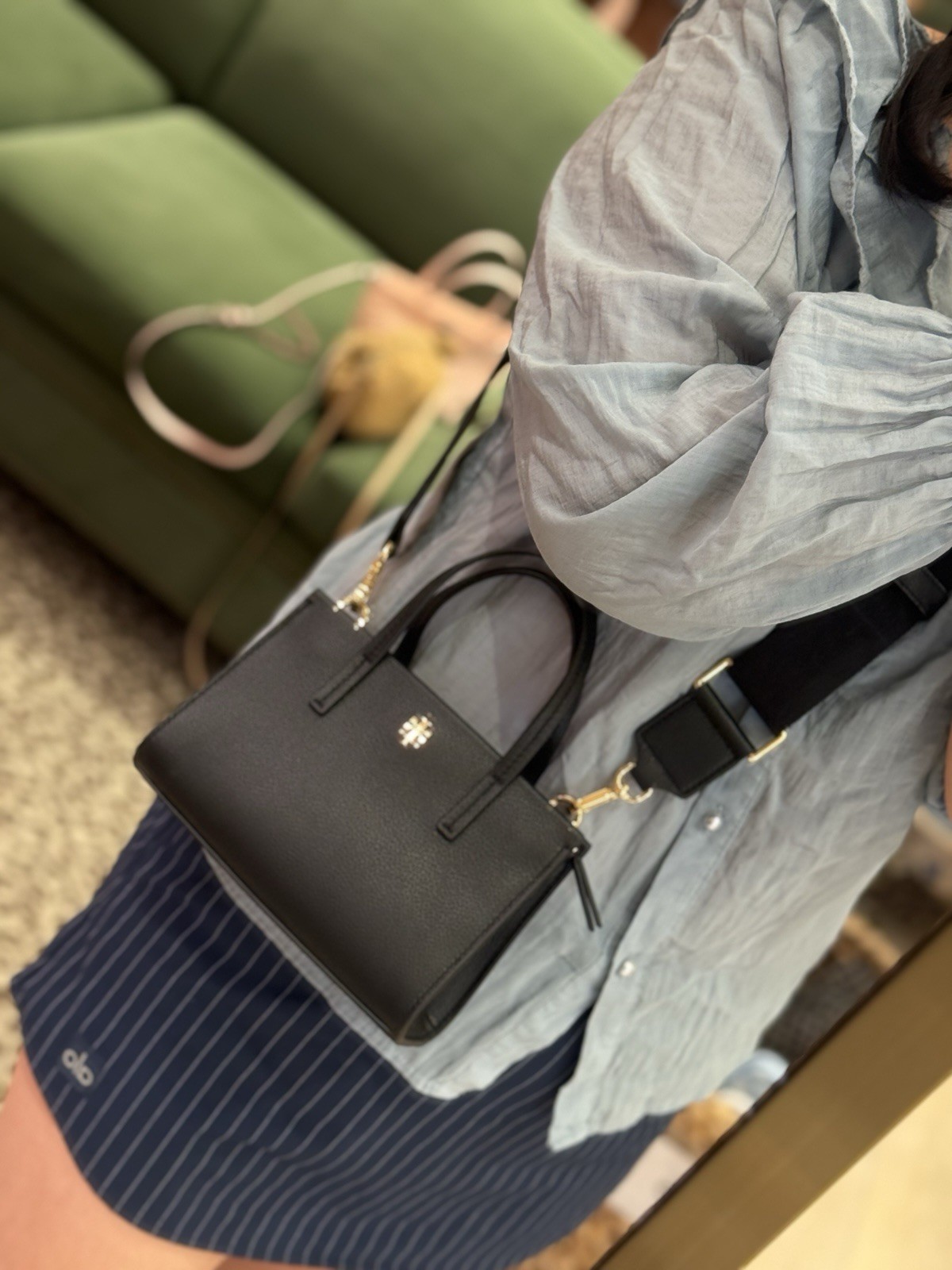 Tory Burch Blake Mini Tote 176875 $300 Black new