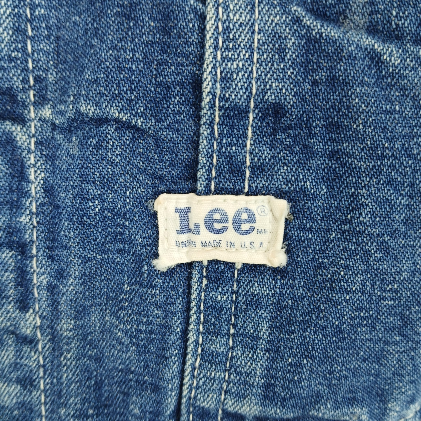 Vtg Lee Sanforized Jelt Denim Overalls 30×28 Donut Button Fly 50s 60s Stains