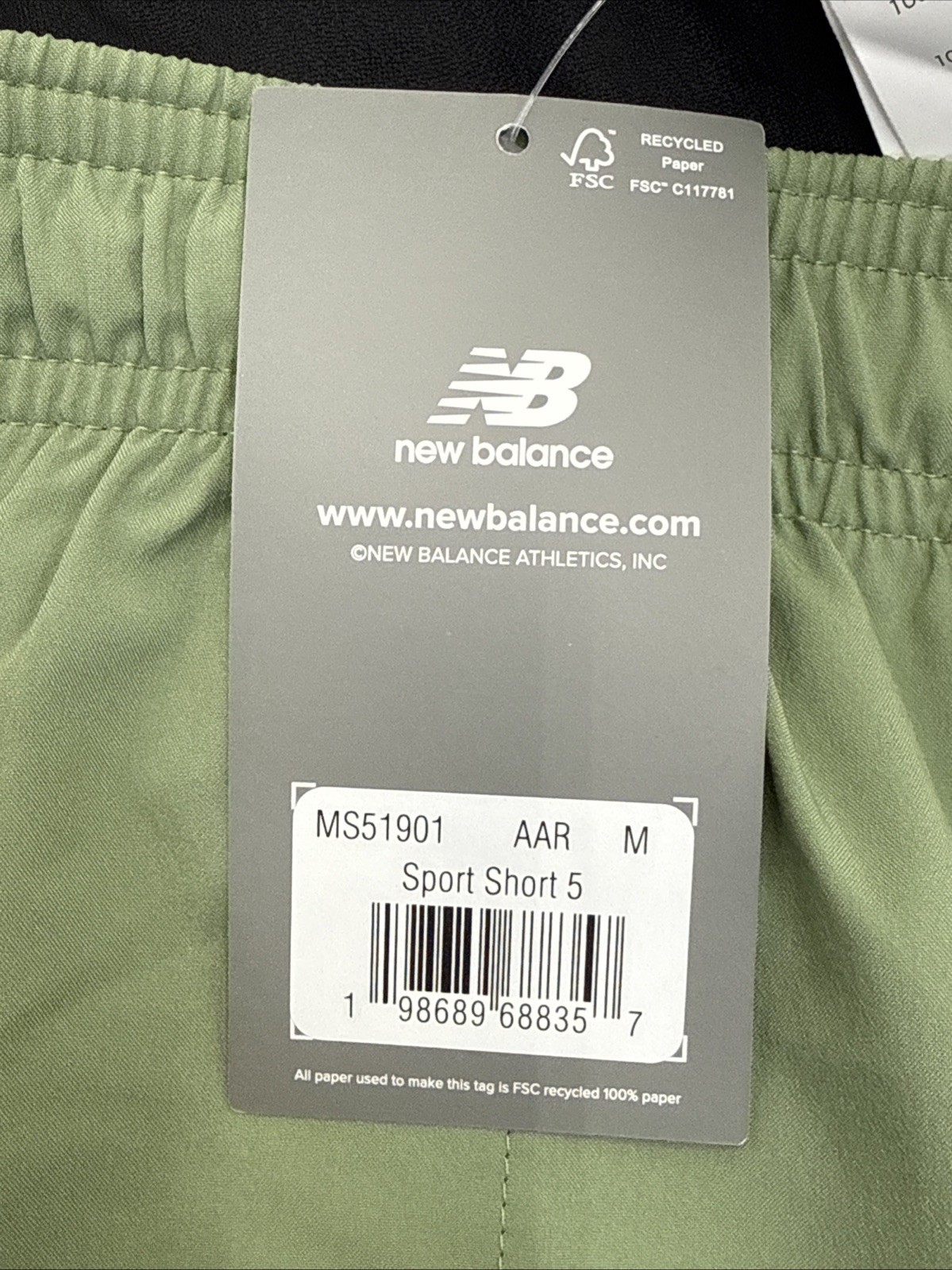 $52 New Balance Men’s Brief Running Shorts 5″ – Oregano – Medium – New With Tags