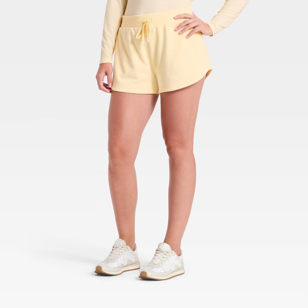 Women Active Comfort French Terry High-Rise Shorts 2.5″ – All In Motion