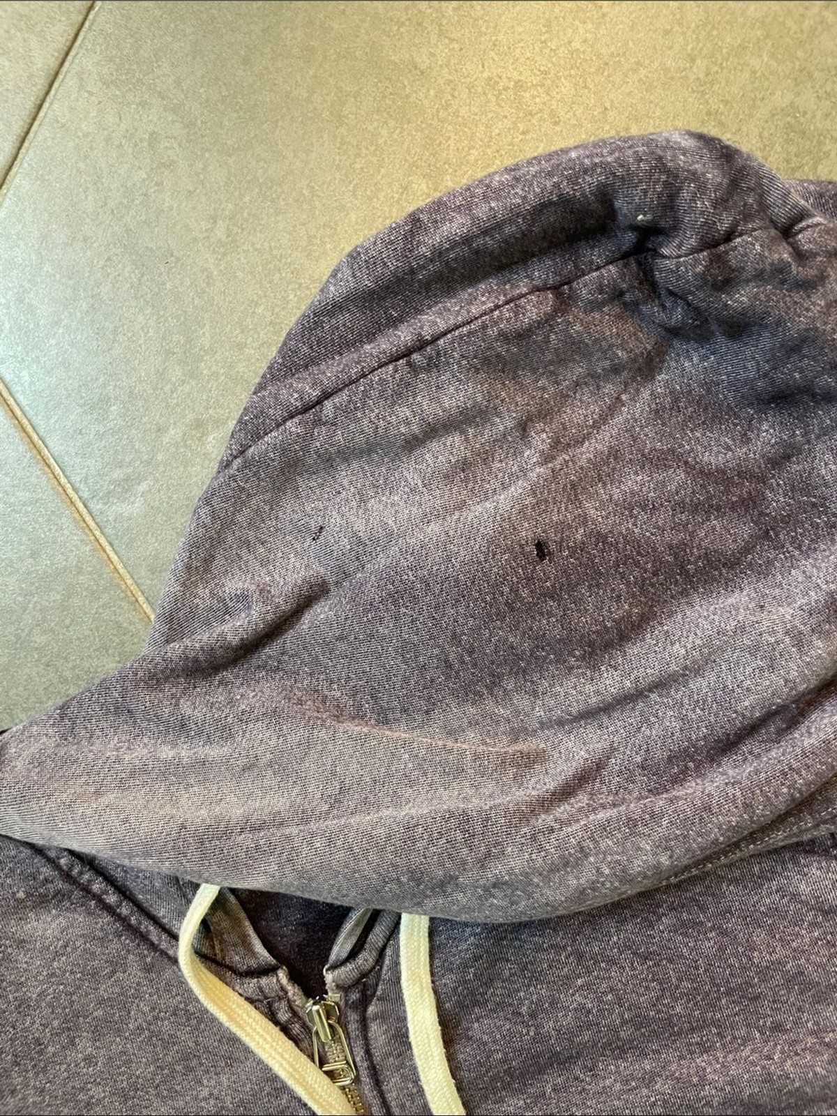 Sundry Zip-Up Hoodie in Heathered Purple Sz 3 Large