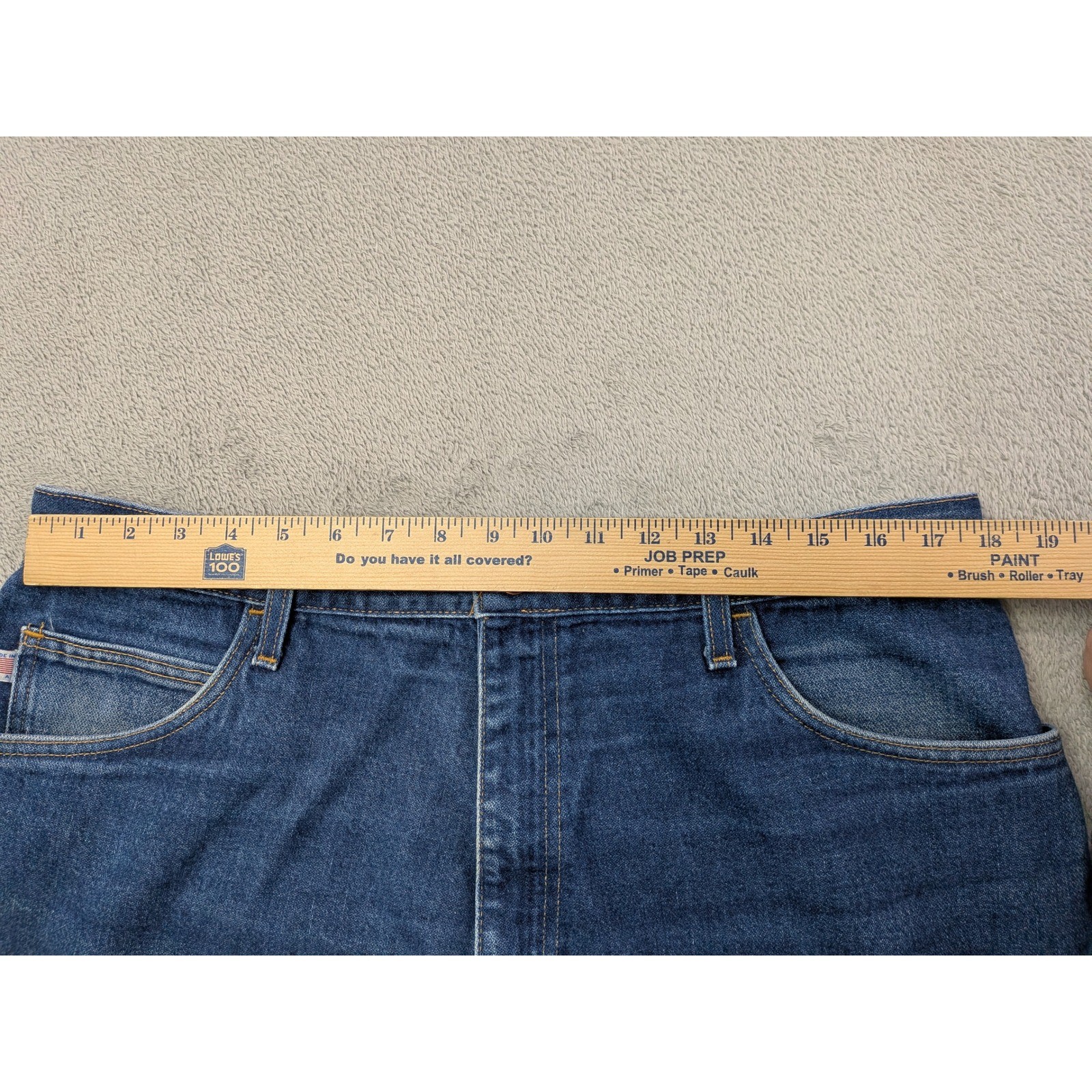 All American Clothing Co Mens Sz 37×32 Dark Wash Straight Leg Jeans Made in USA