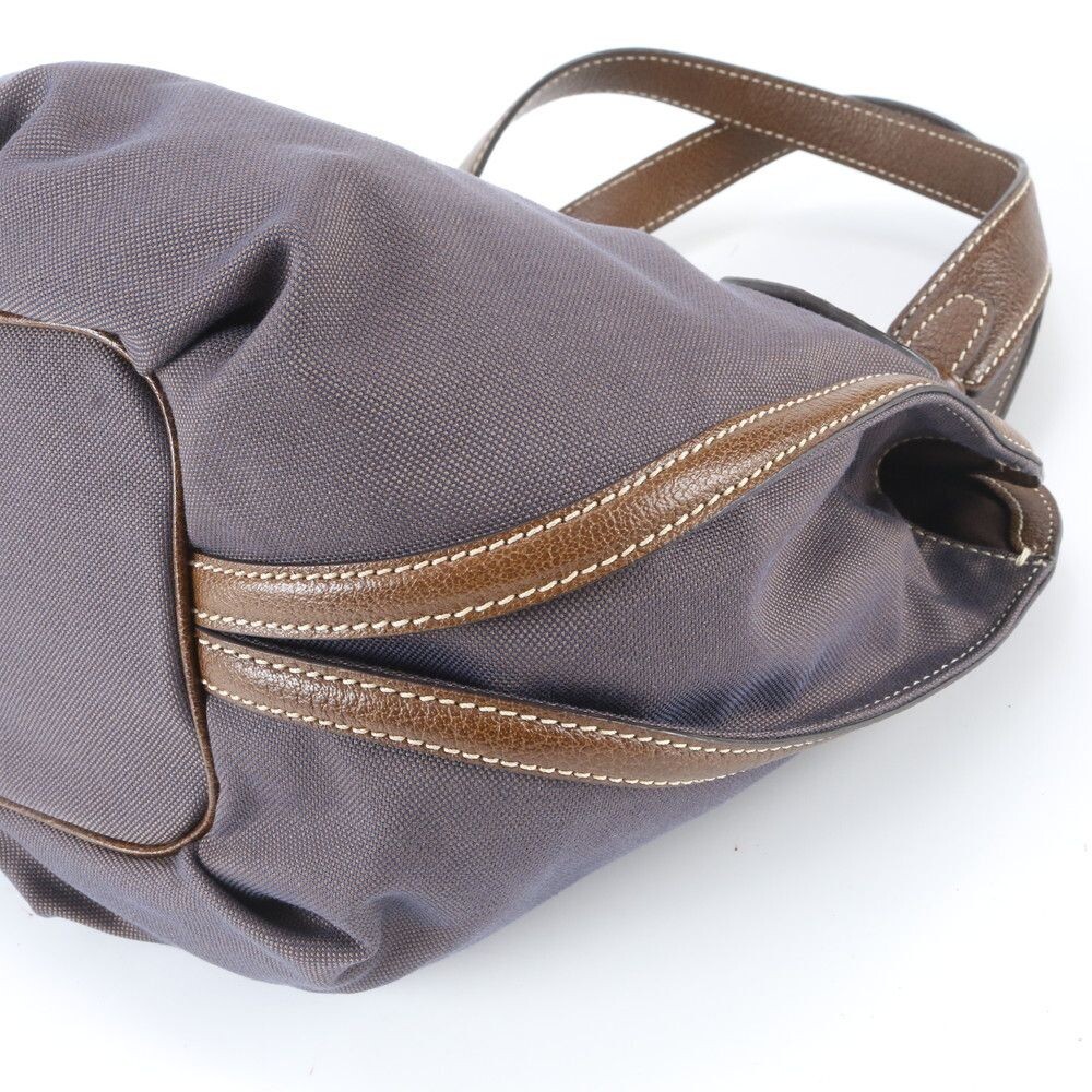CELINE Tote bag Horse carriage Bittersweet leather canvas Auth From Japan