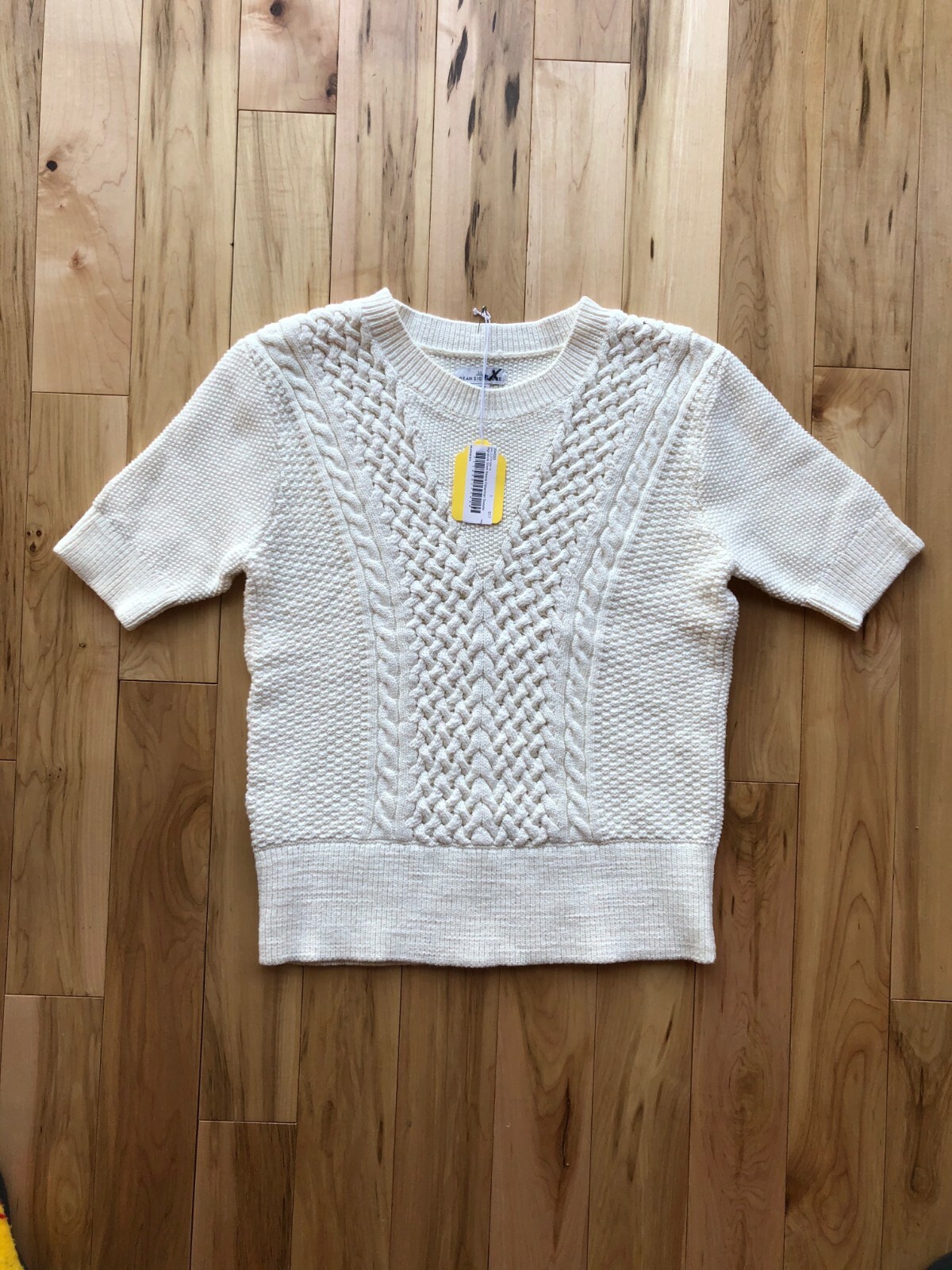 NWT LL Bean Signature Short Sleeve Fisherman Sweater s xxs fits big retails $178