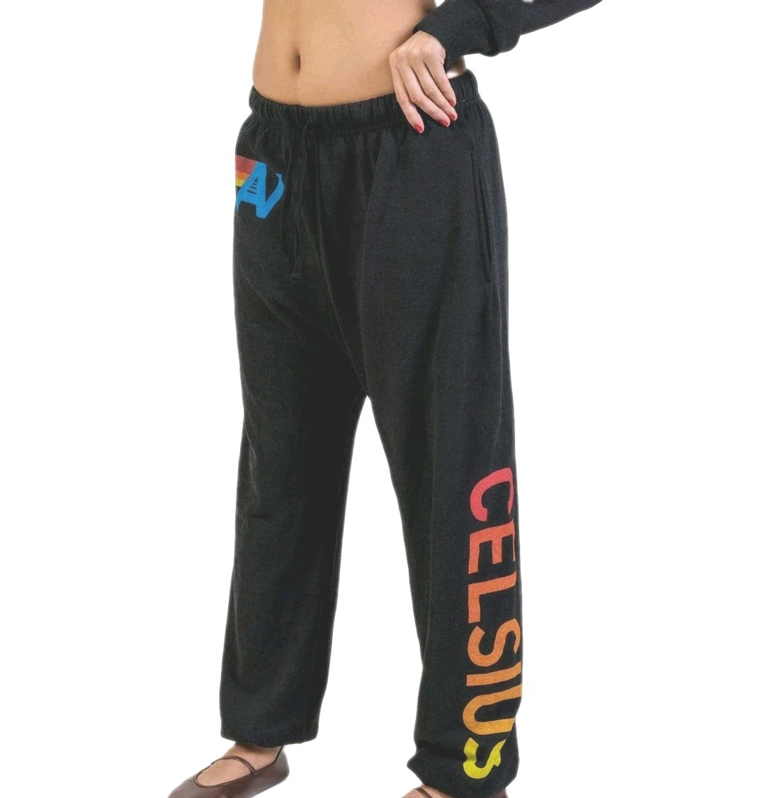Aviator Nation x Celsius Sweatpants Charcoal Black Women’s XS Relaxed Athleisure