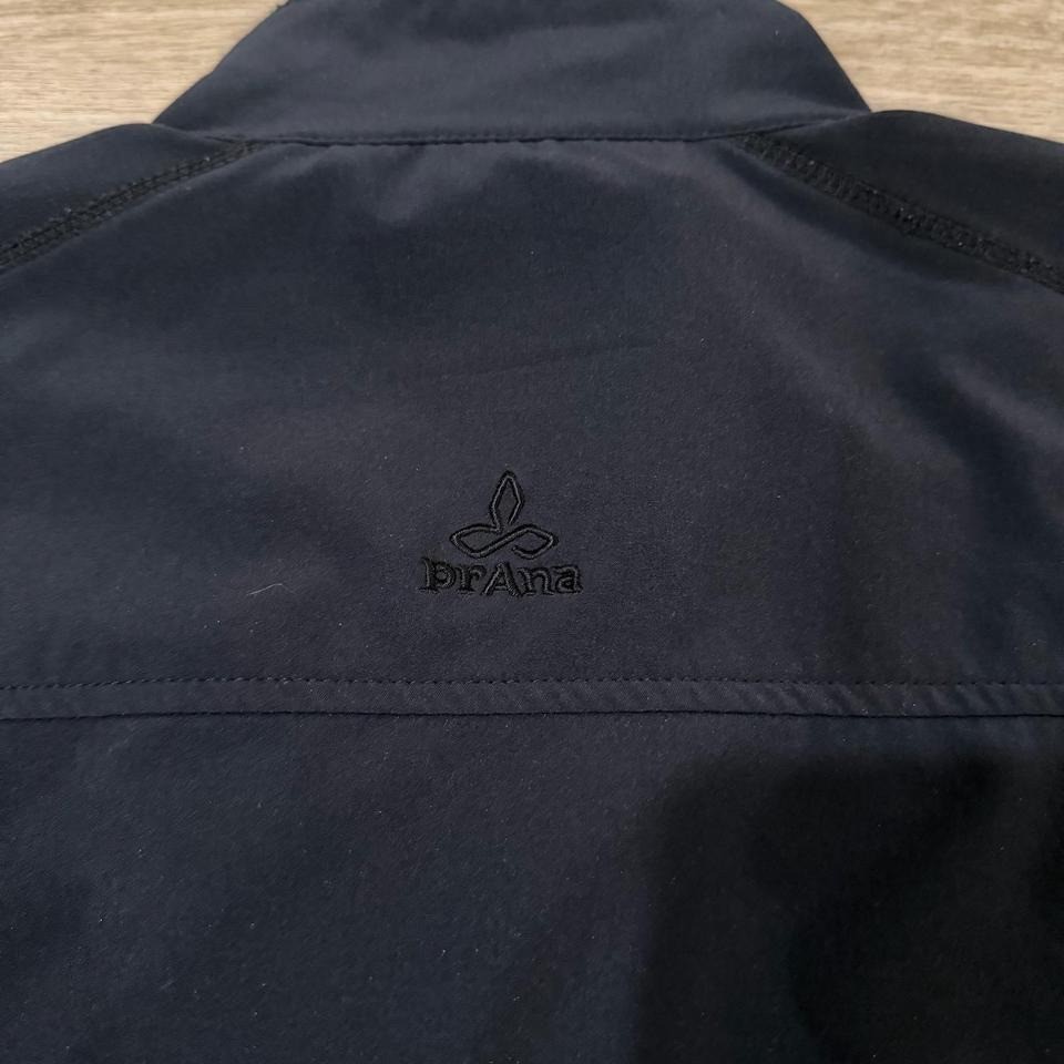 prAna Flex Jacket Mens Small Black Full Zip Lightweight Stretch Performance