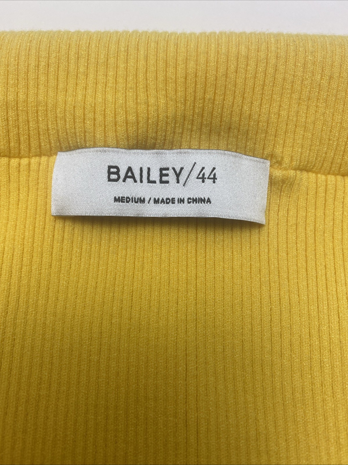 Nordstroms Bailey/44 Off Shoulder Ribbed Knit Top Shirt Yellow Size Small $178