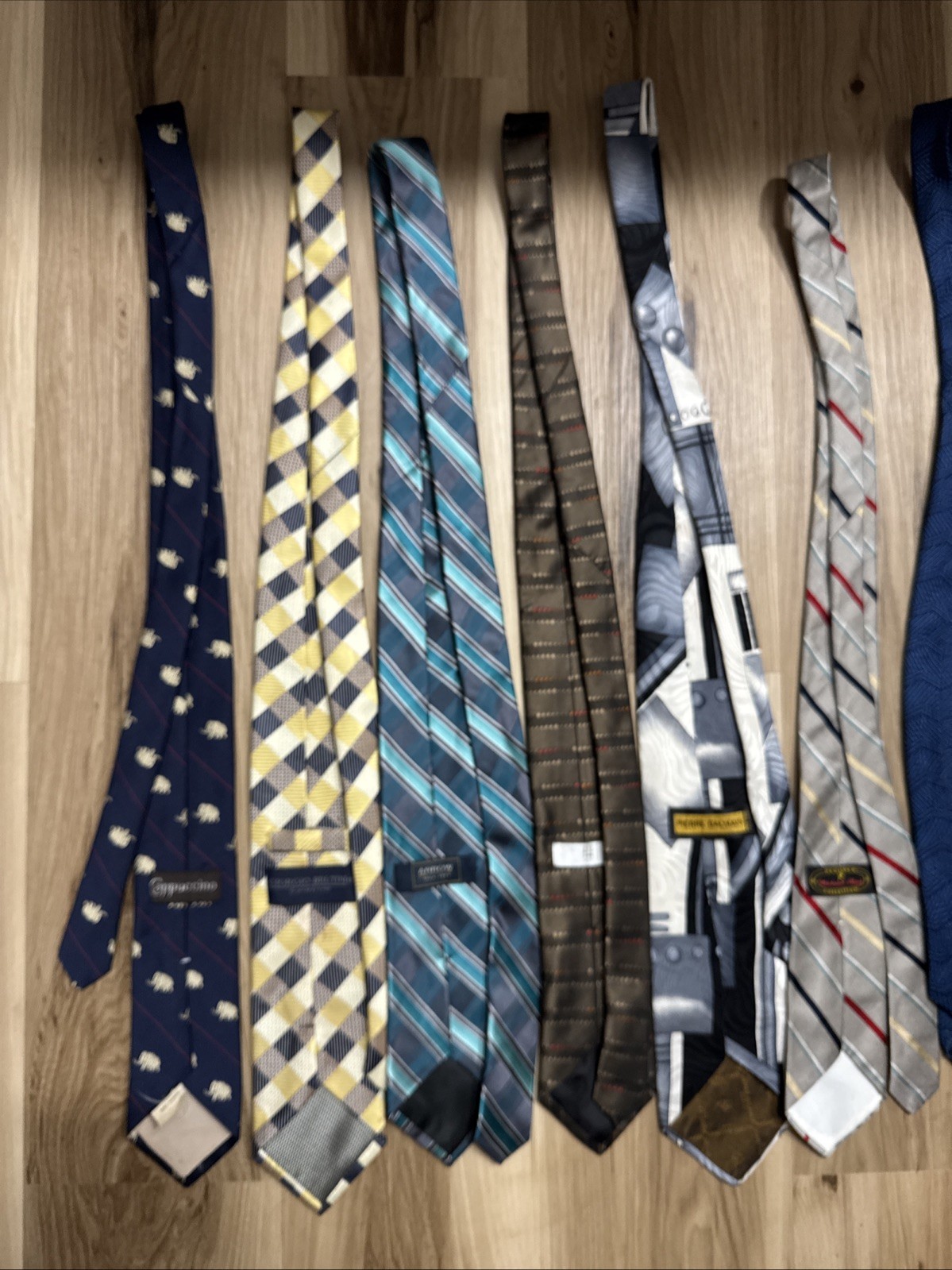 Lot of 10 Mens Silk Polyester Rayon Neck Ties Vintage Modern