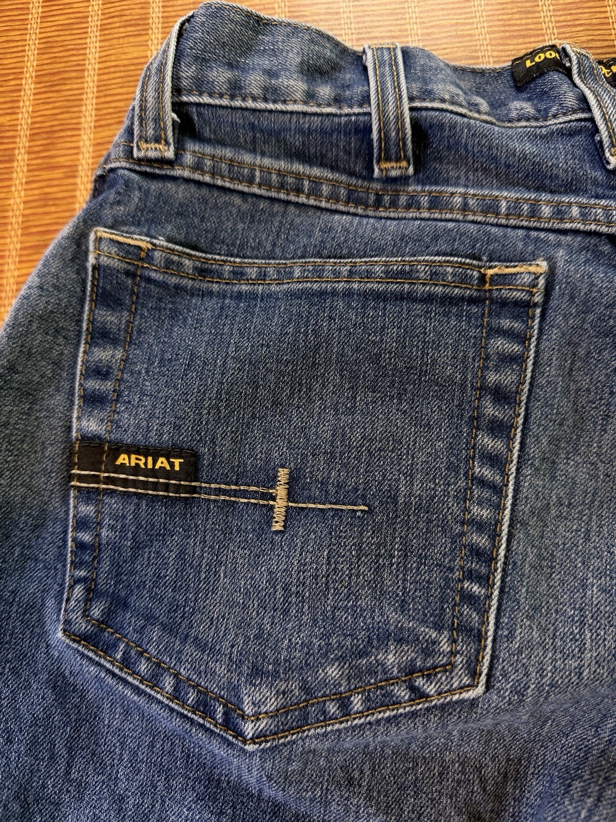 Ariat Rebar M4 Relaxed Boot Cut Jeans Men’s 28/30 Blue Durastretch Edge[H-144]