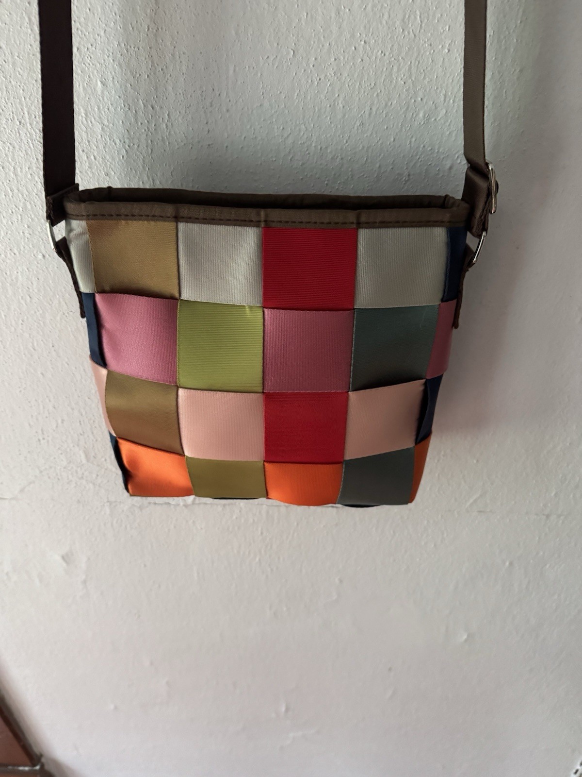 Comely Multicolored Weaved Seatbelt Shoulder/ Crossbody Purse