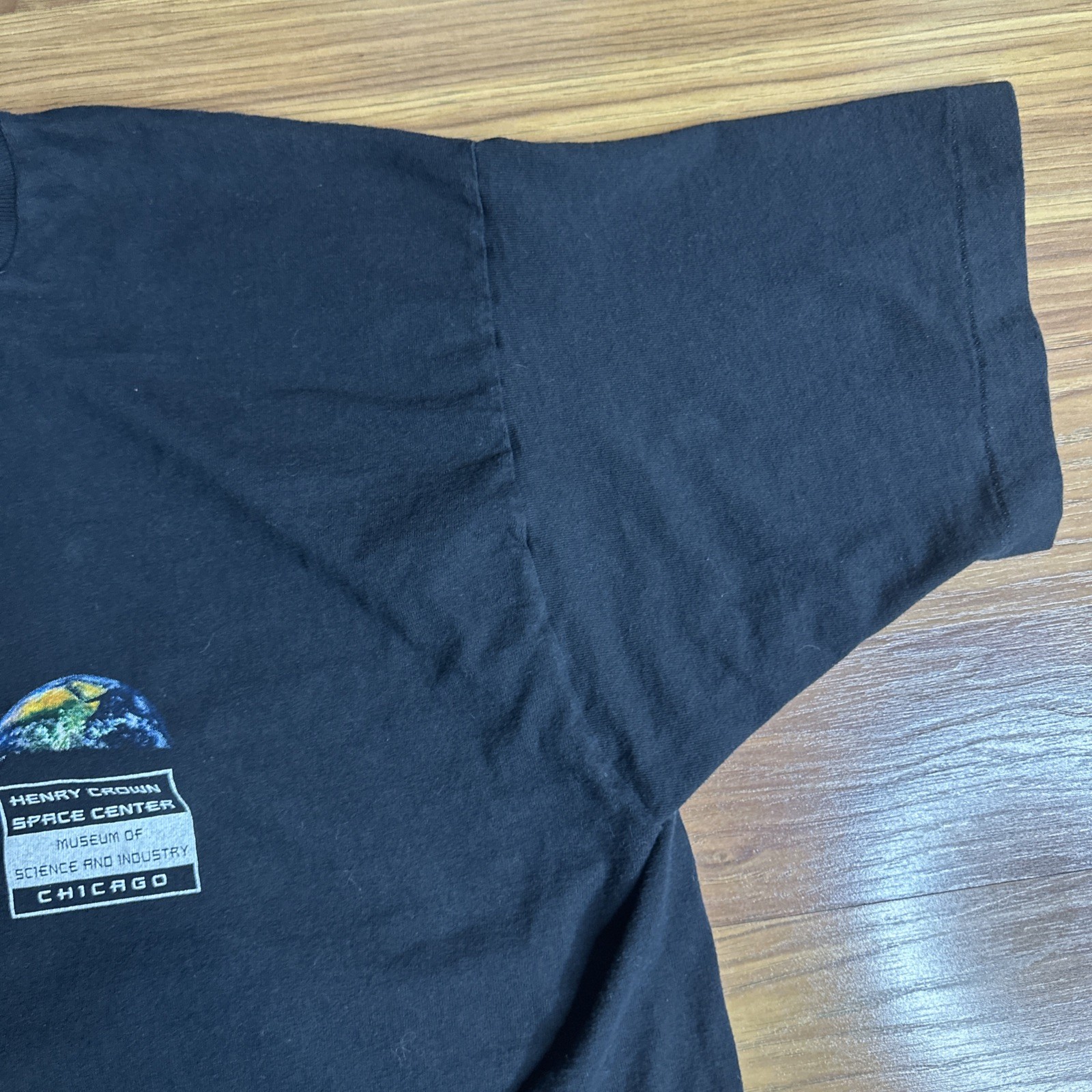 Vintage Henry Crown Space Center Chicago Museum NASA Astronaut Shirt Black XXL