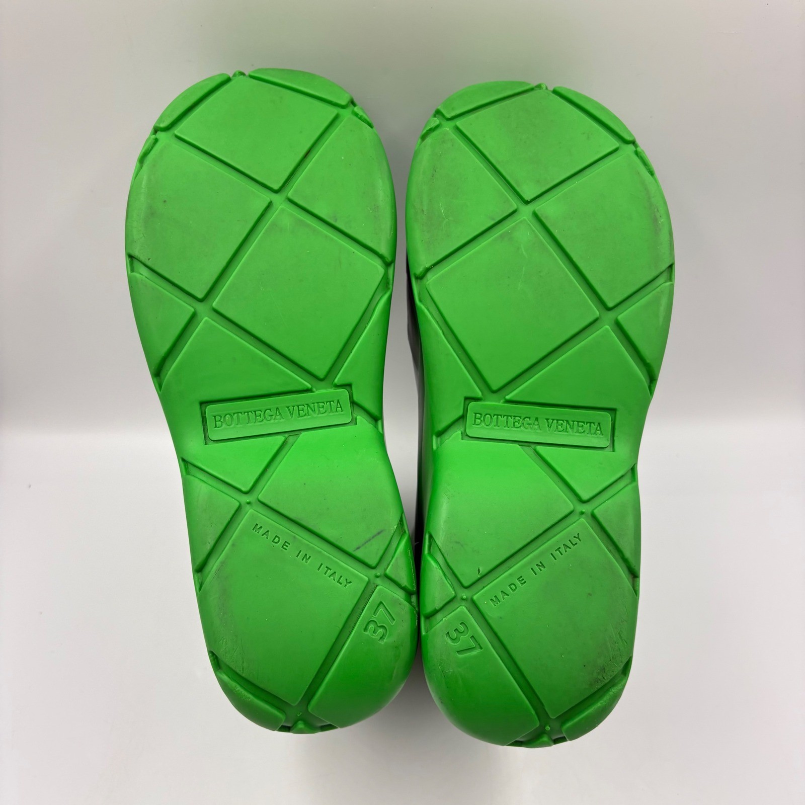 Bottega Veneta Puddle Boots Womens 37 Green Good Rubber Waterproof Ankle Italy