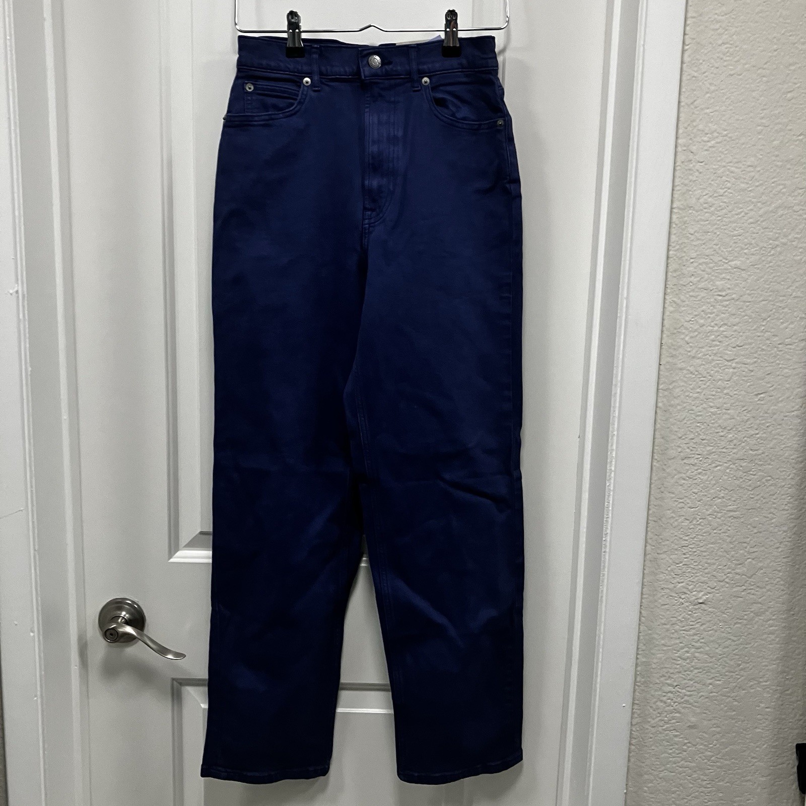 Everlane Way High Straight Leg Jean Women’s Size 26 Tall Blue Low Stretch