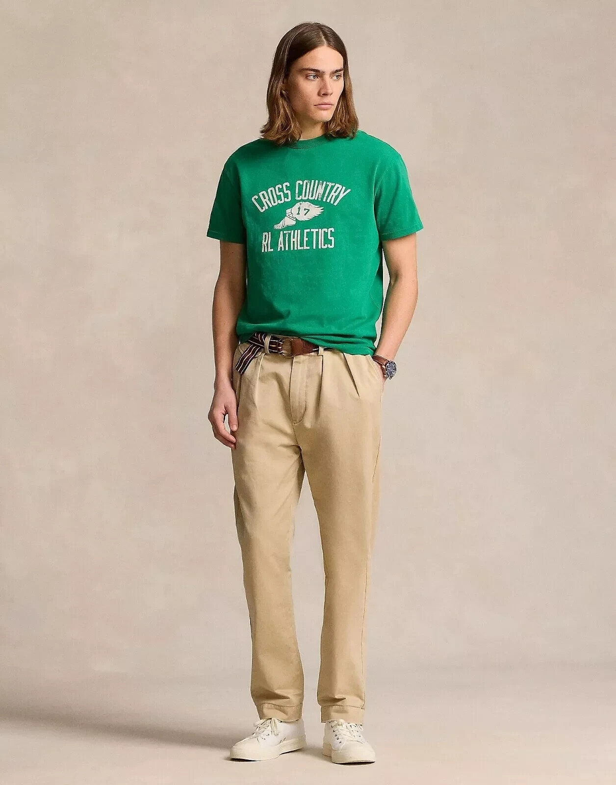 NWT Polo Ralph Lauren Green CROSS COUNTRY RL ATHLETICS Graphic T Shirt Sz XLT