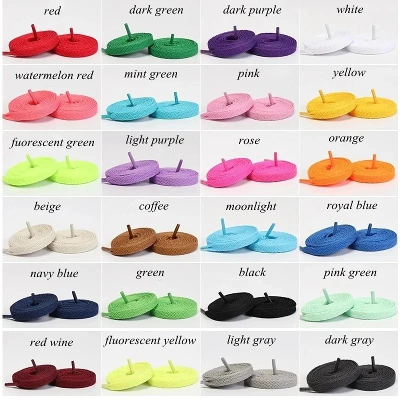 1 Pair Flat Shoelaces Shoe Strings Replacement for Sneakers Athletic Shoes Boots