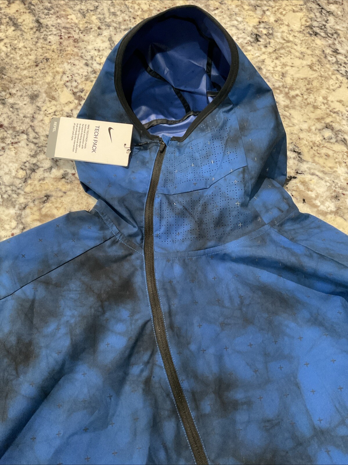 $225 Nike Tech Pack Running Jacket Repel Hydrofuge Blue Dry BV5721-480 Men Sz L
