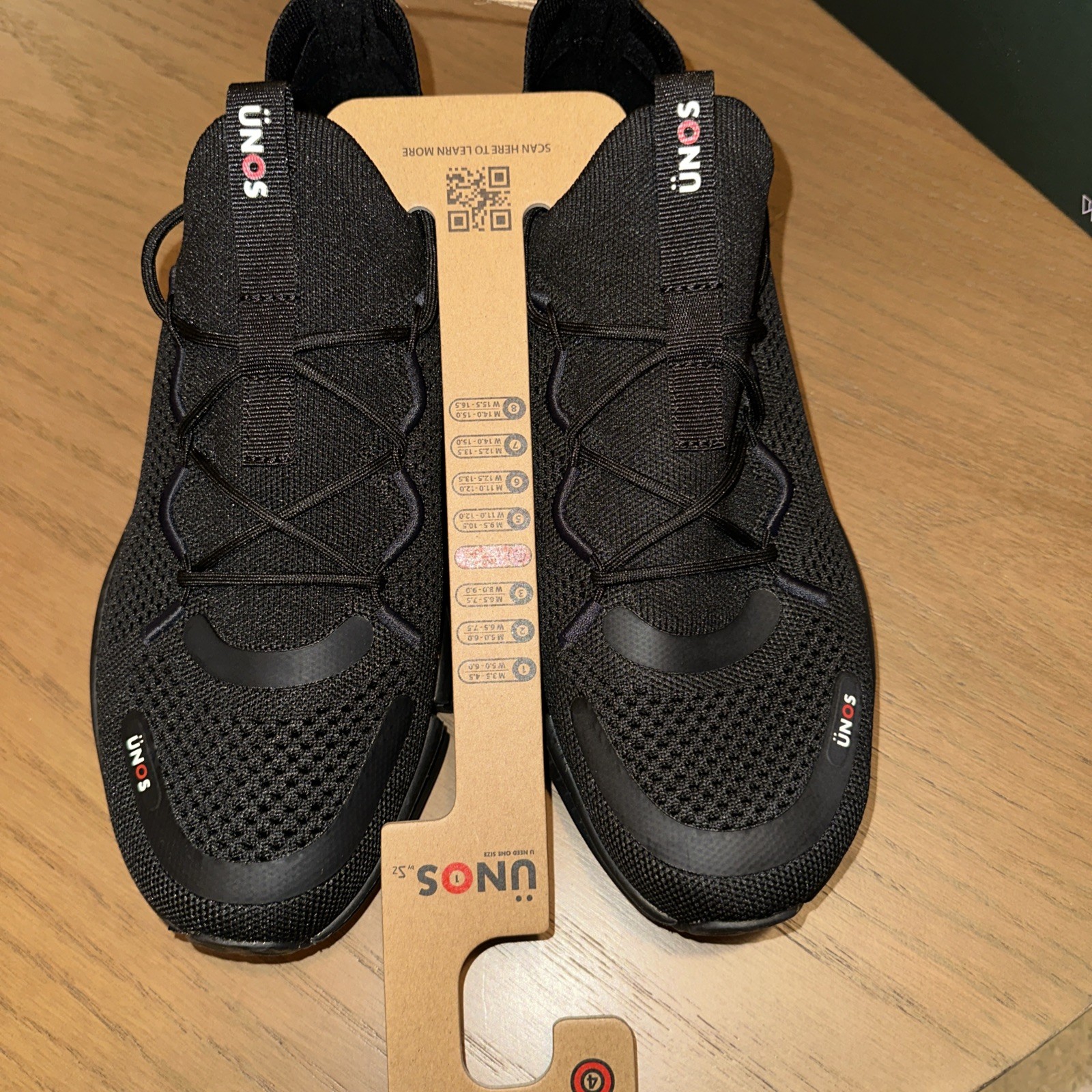 UNOS by Sz Nellum Black Stretch Sneakers sz M 8/9 – W 9.5/10.5 – NWT