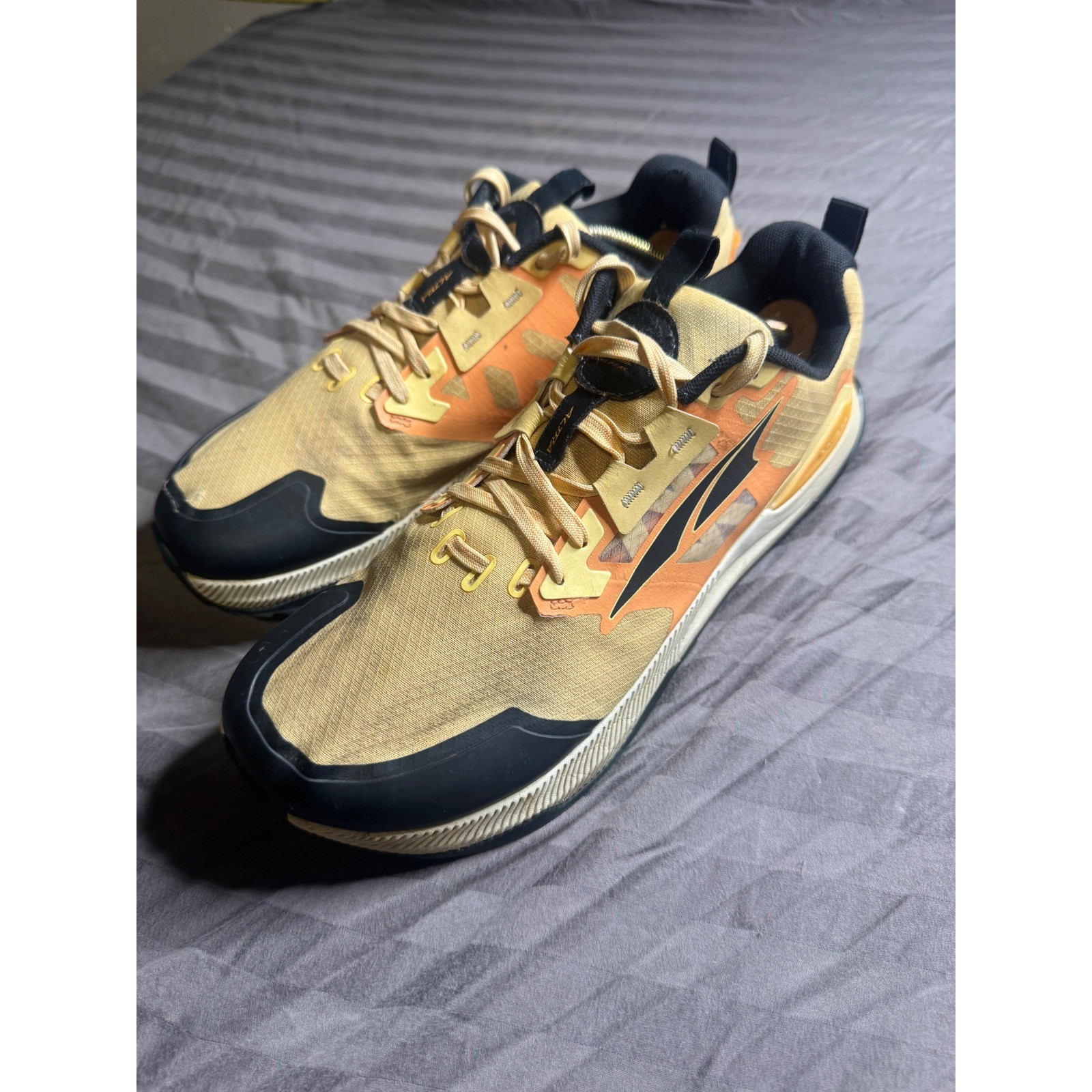 Altra Lone Peak 7 Womens Trail Running Shoes Yellow Orange AL0A7R7G880 US 10.5